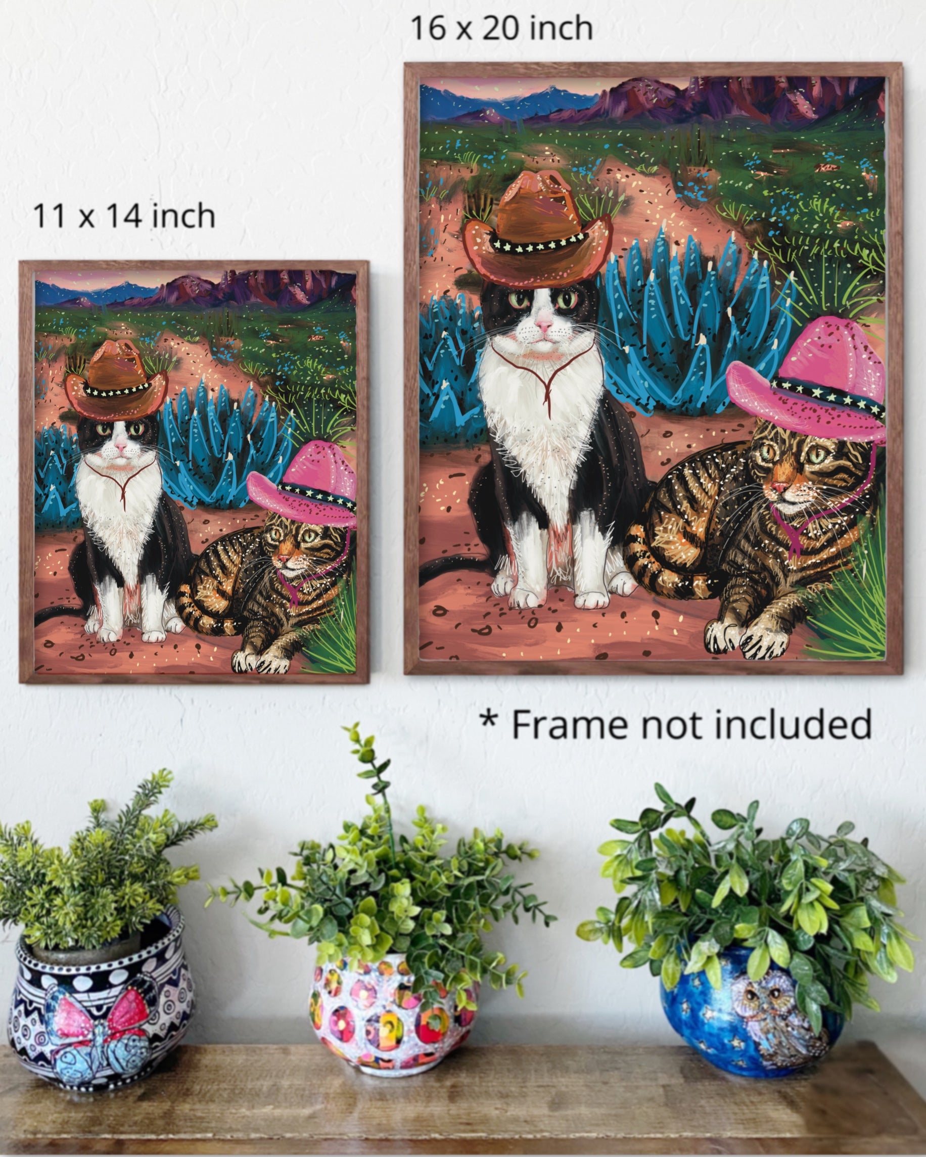 Cowboy Cats Print