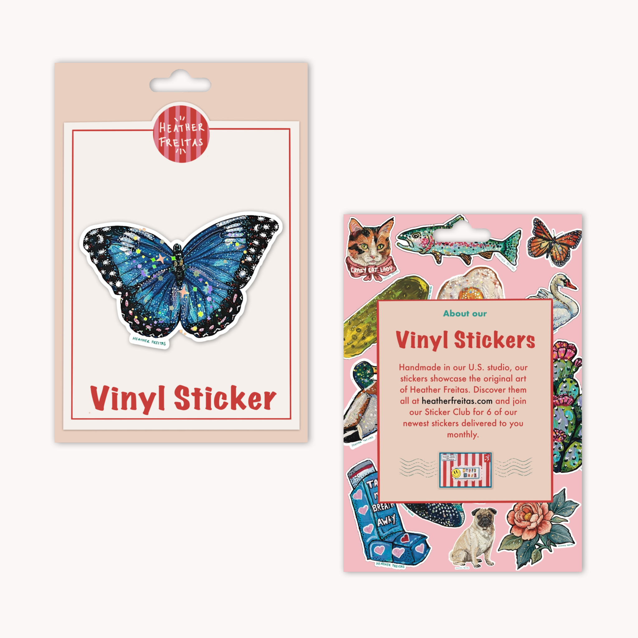 Blue Butterfly Sticker