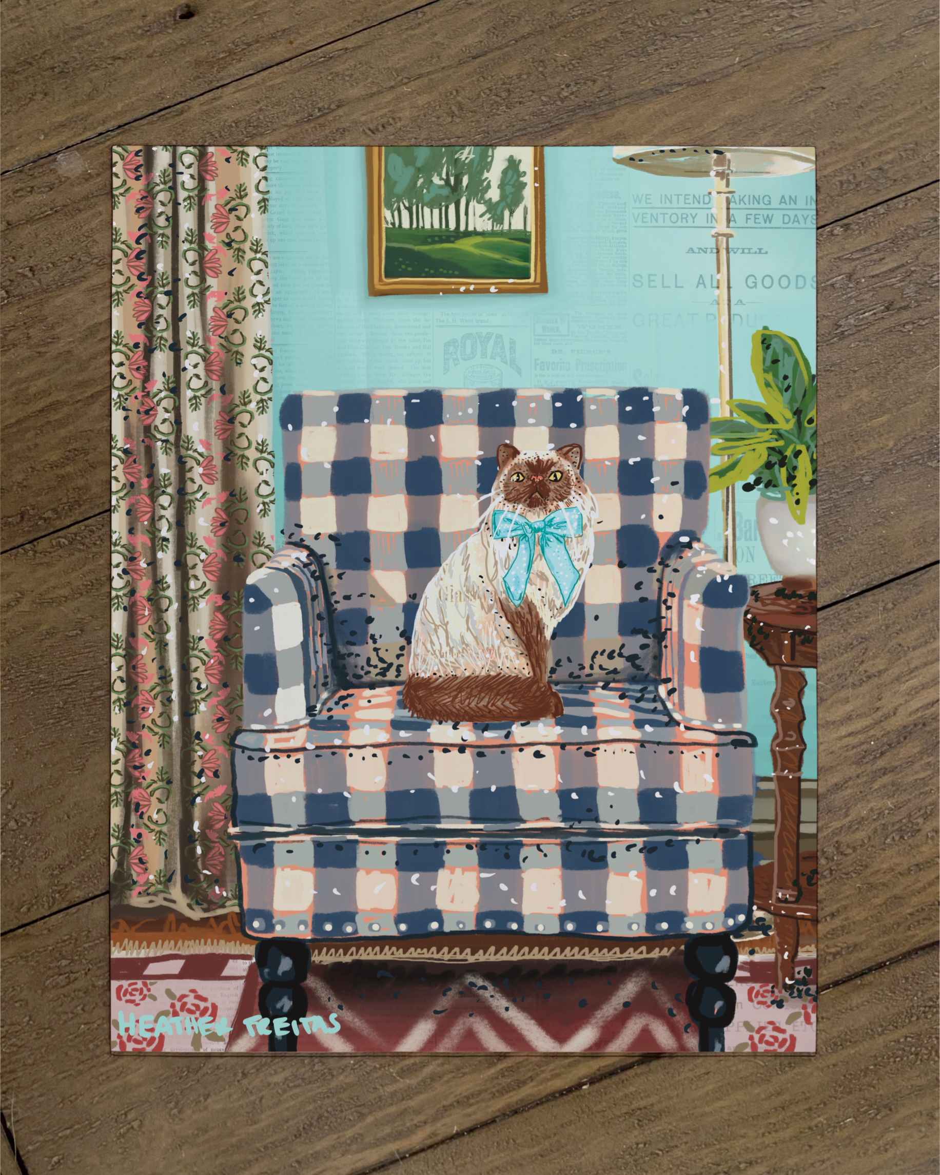 Persain cat - Build Your Pet Portrait Paper Print