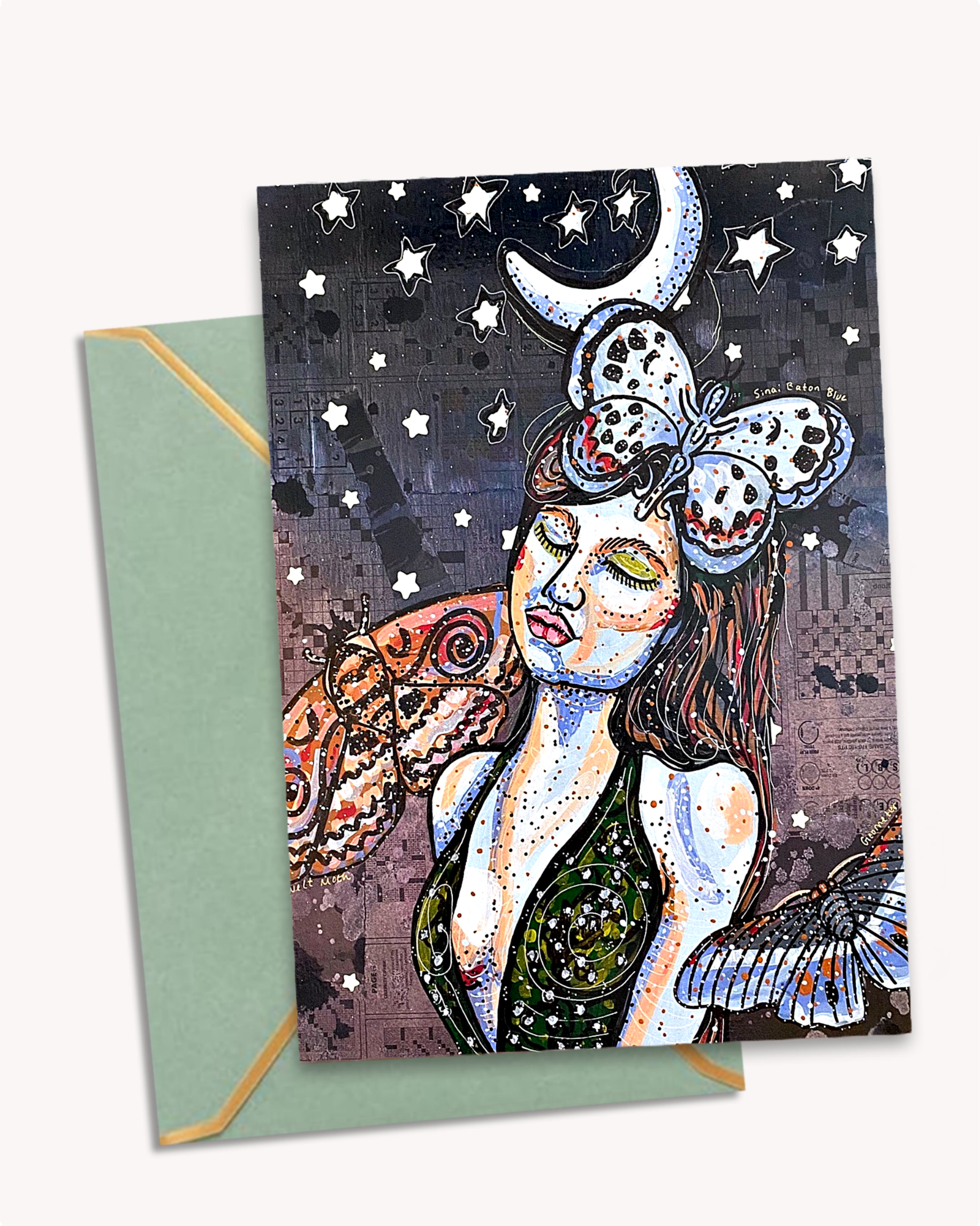 Moon Tides and Moth Lullaby’s - Greeting Card / Fine Art Print