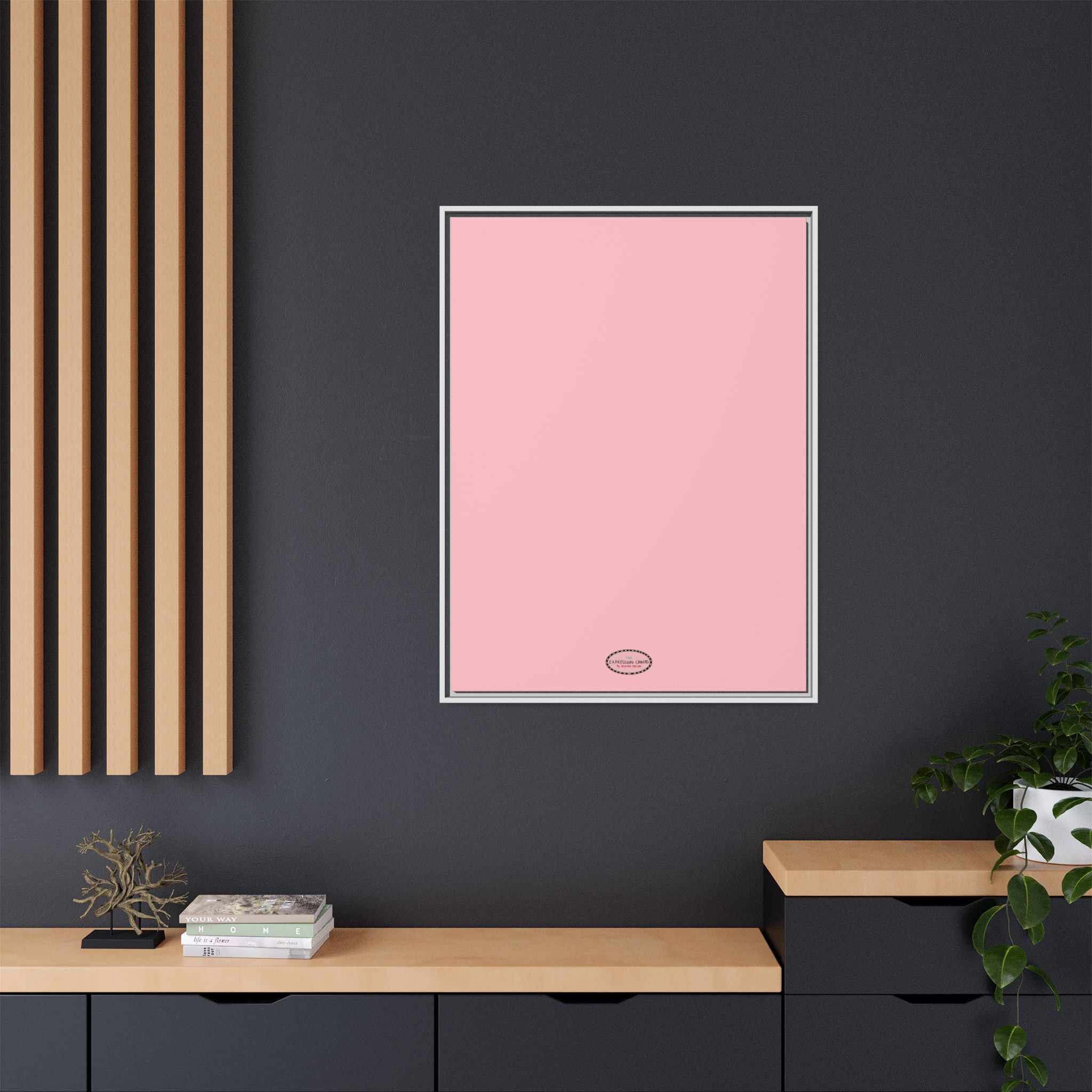 Pink Expressions Framed Canvas Print