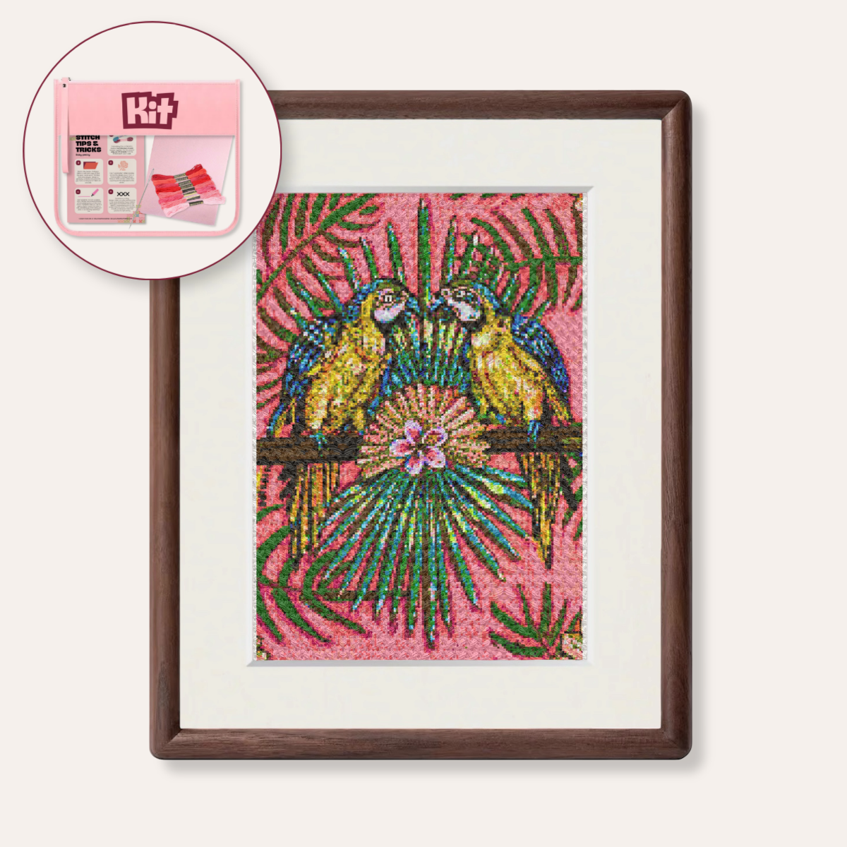 Parrot Paradise Counted Cross Stitch Kit