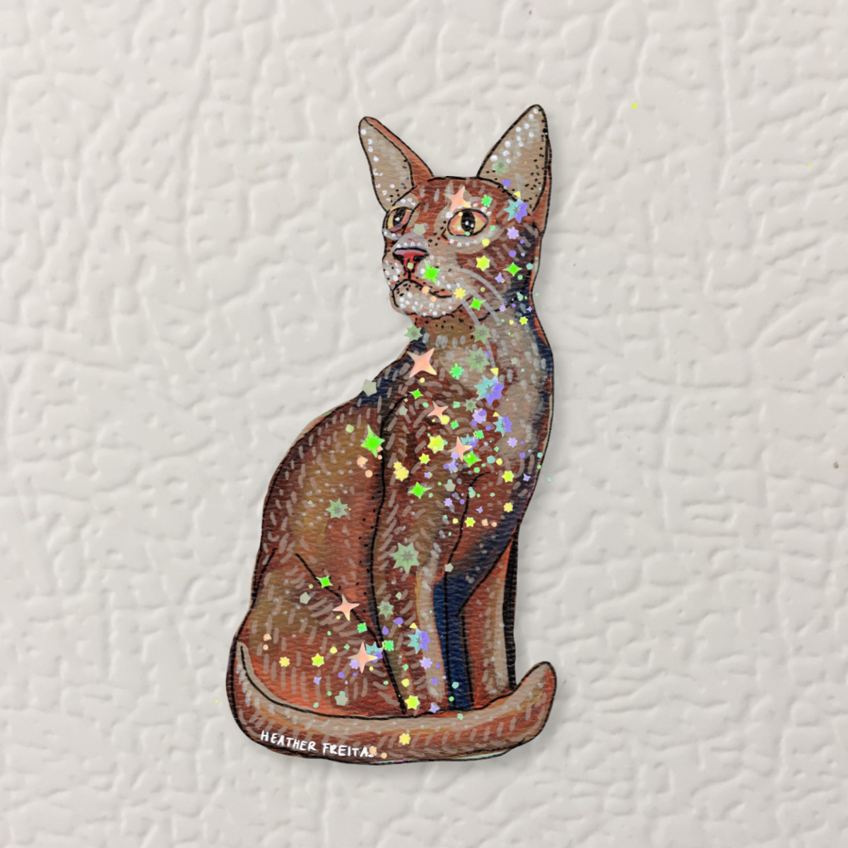 Abyssinian Cat Magnet ( Die-Cut )