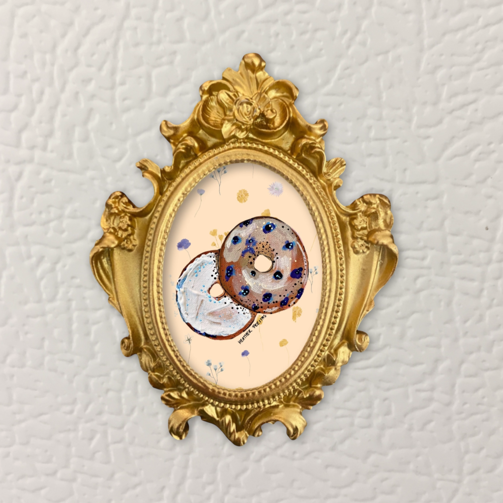 Bagel Framed Small Magnet