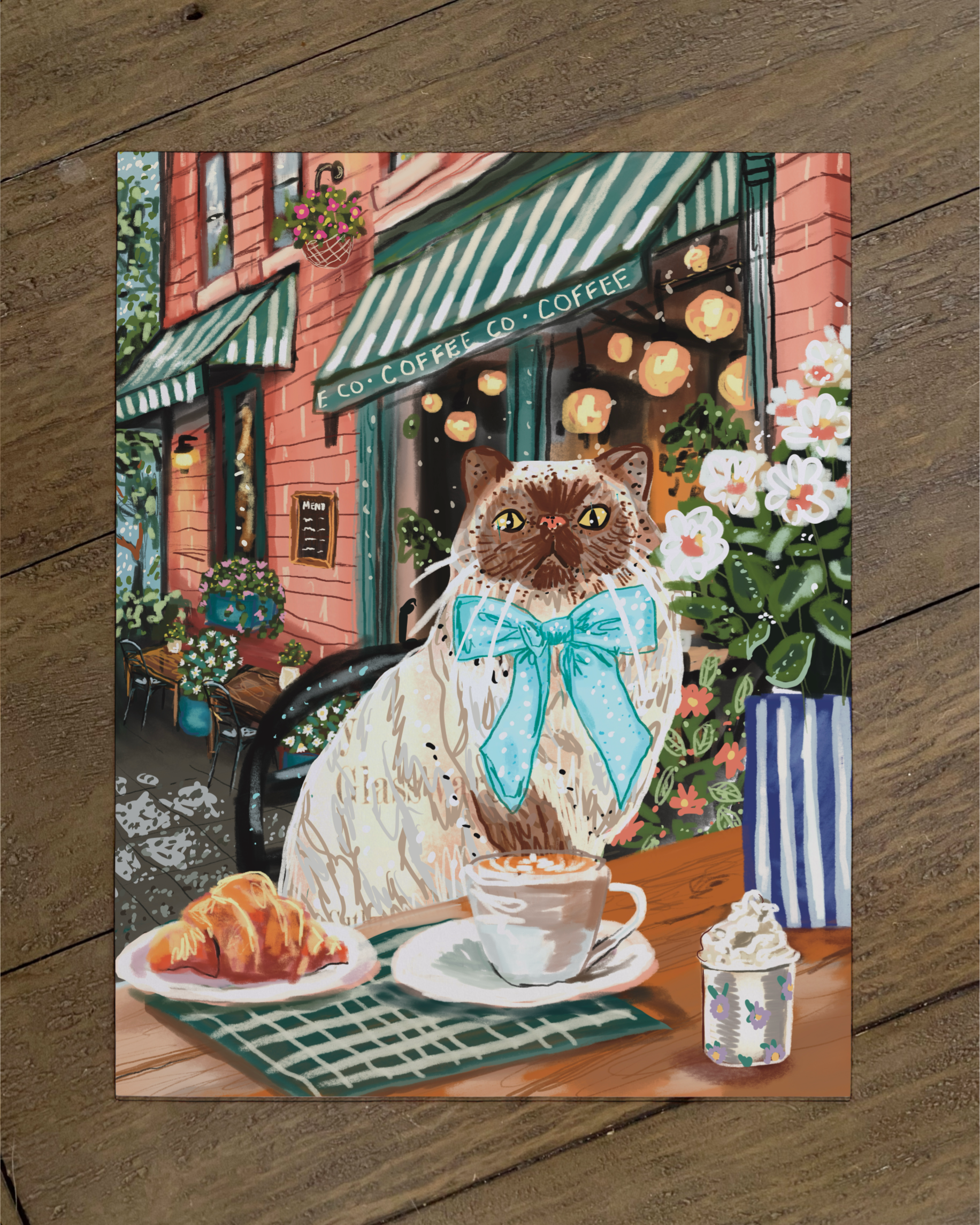 Persain cat - Build Your Pet Portrait Paper Print