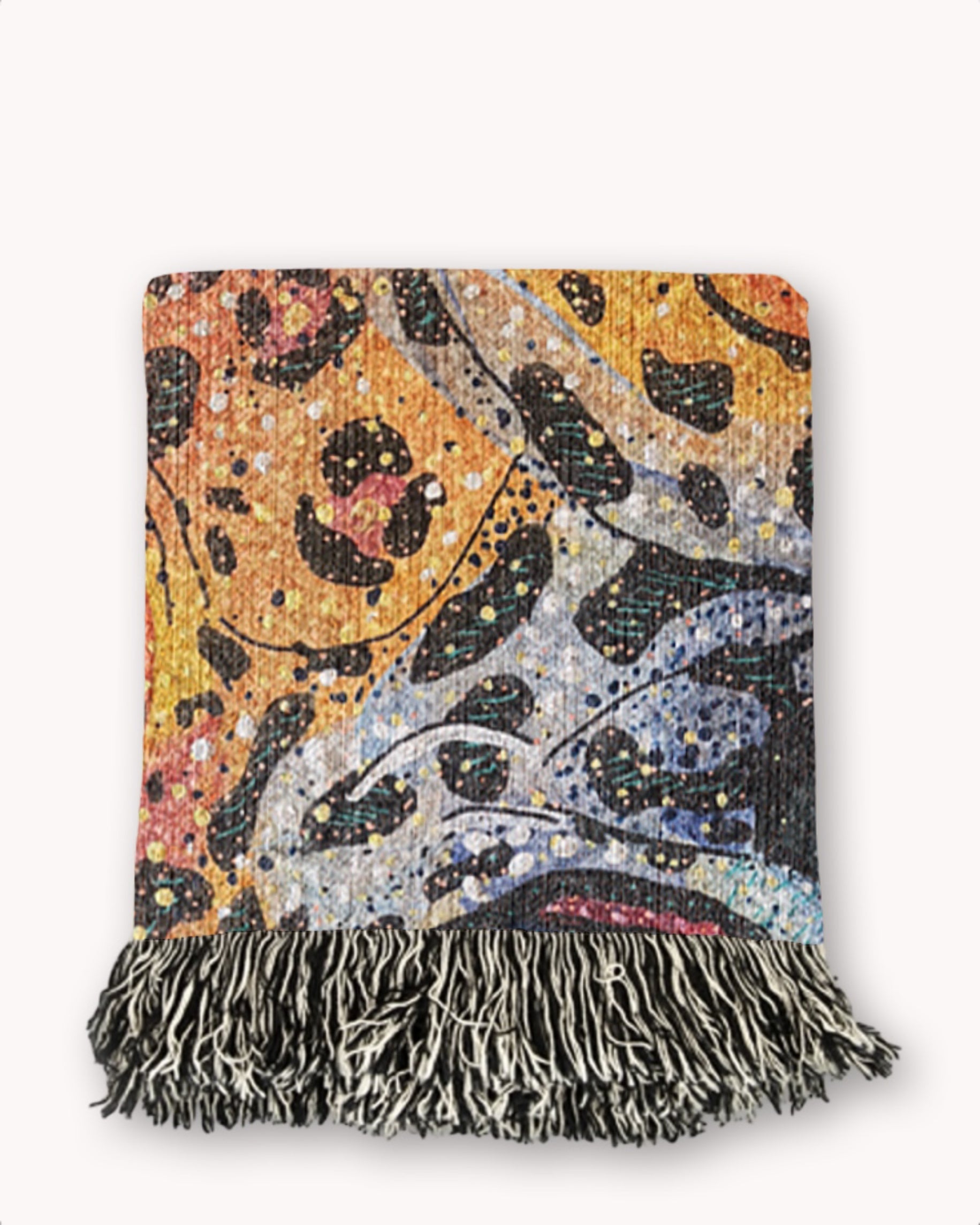 Moon Tides & Jaguar Vibes Woven Blanket