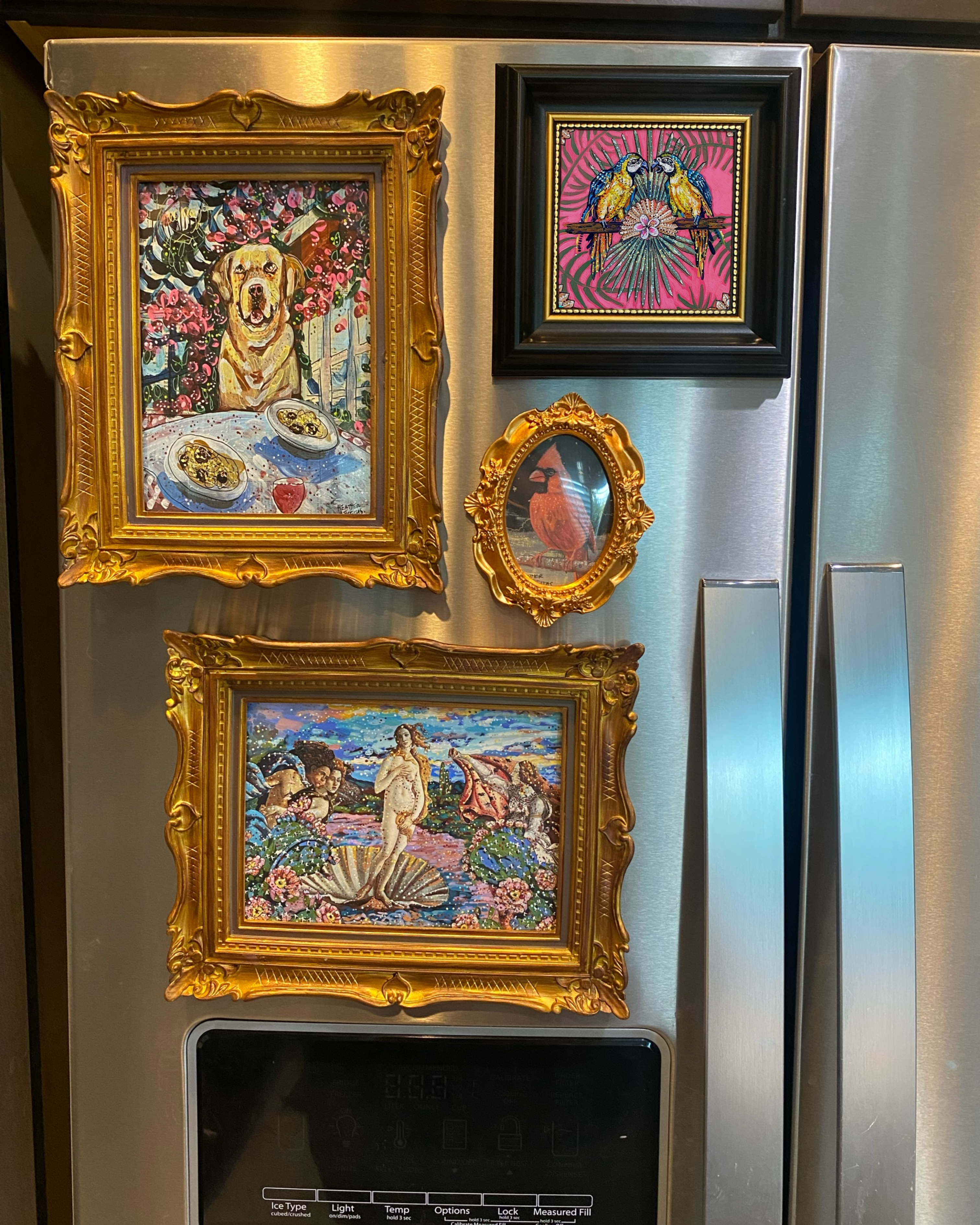 Parrot Paradise Framed Magnet ( Medium )