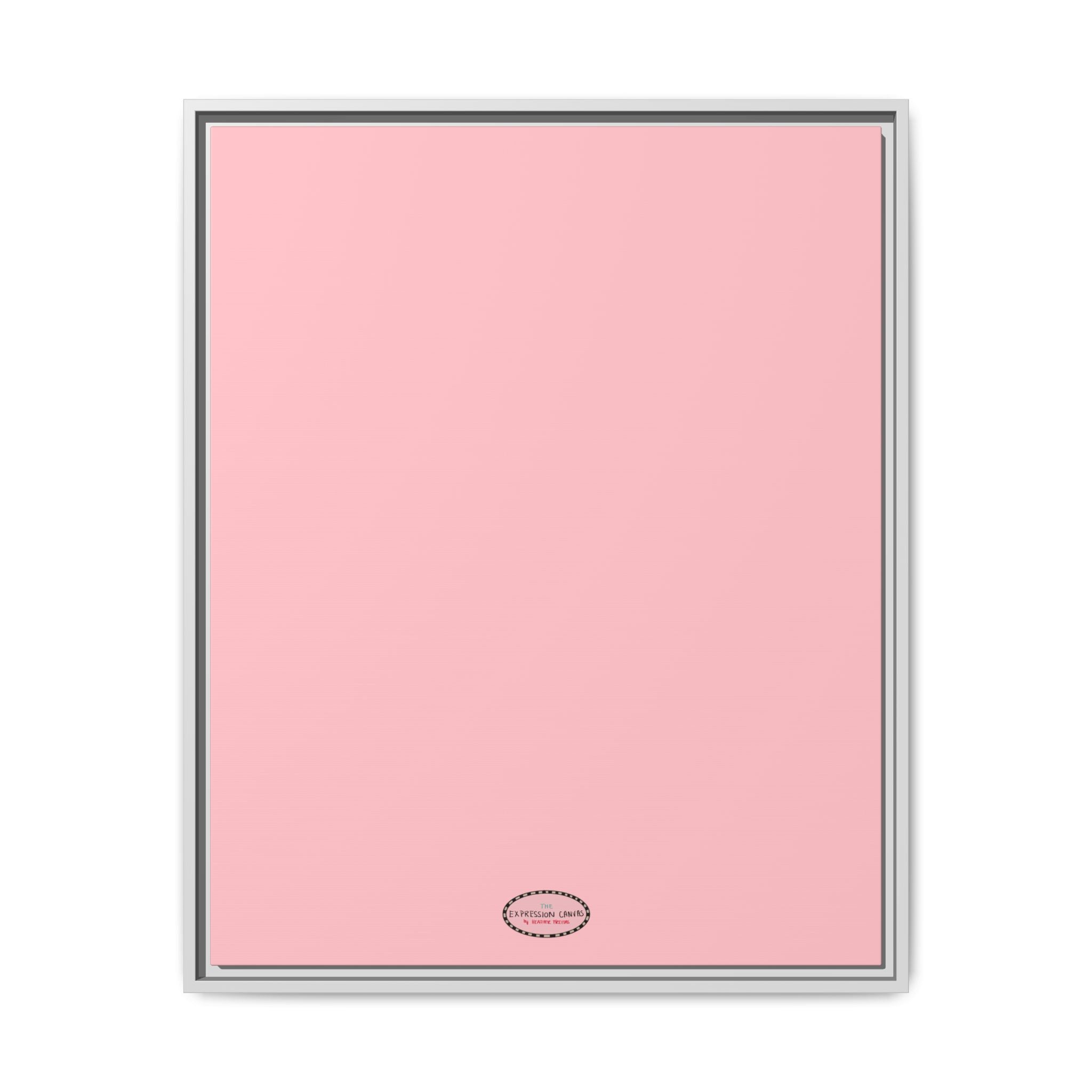 Pink Expressions Framed Canvas Print