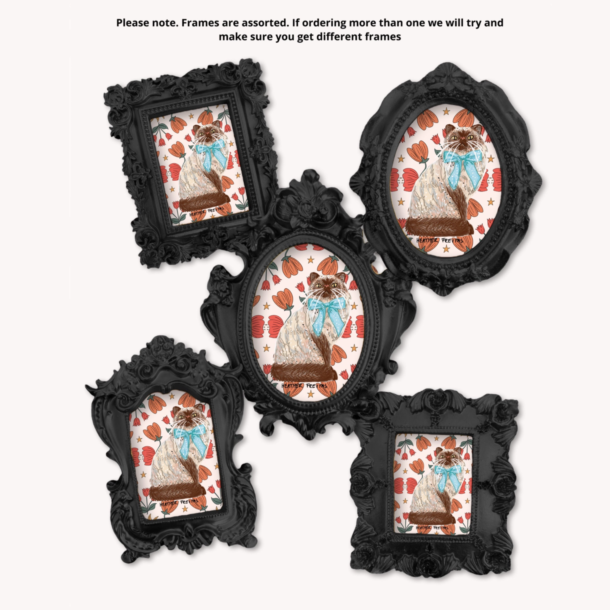 Seal Point Persain Cat Framed Small Magnet