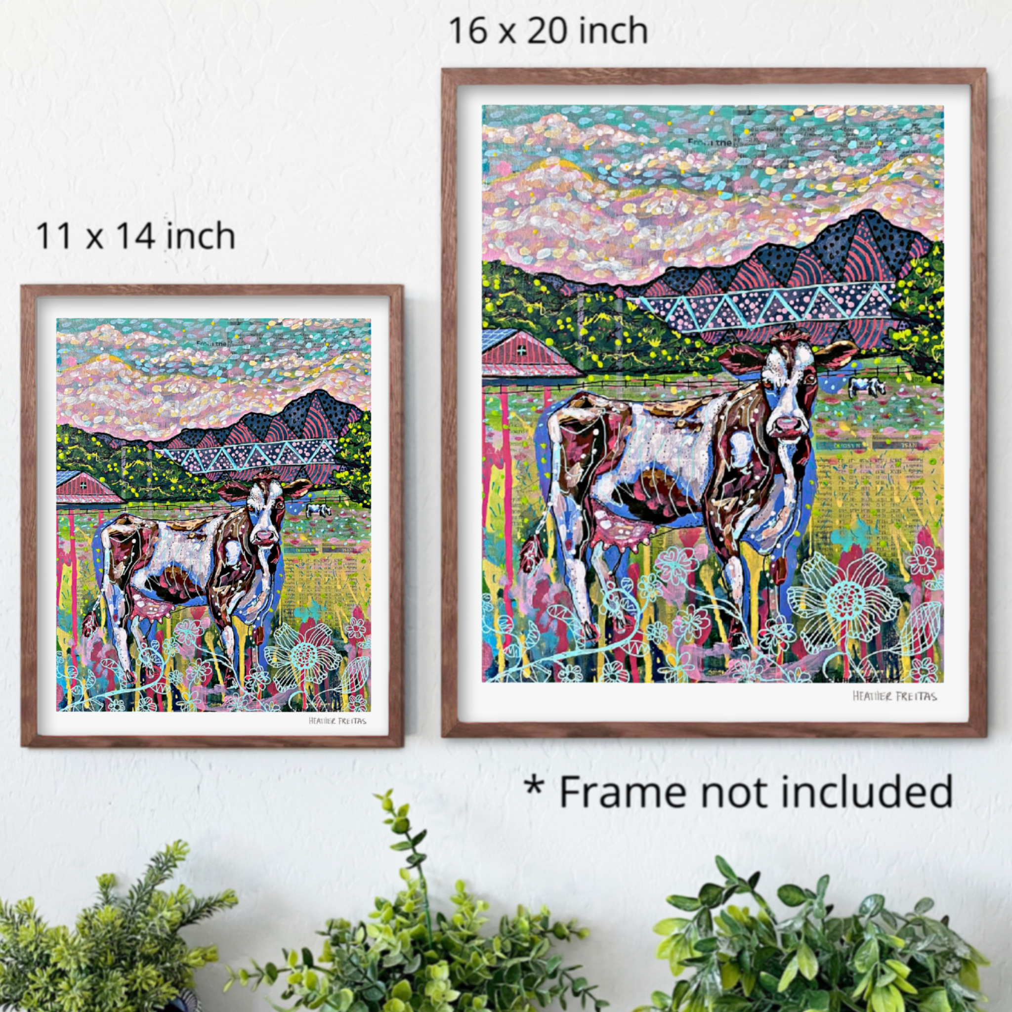Cows On The Farm Art Print