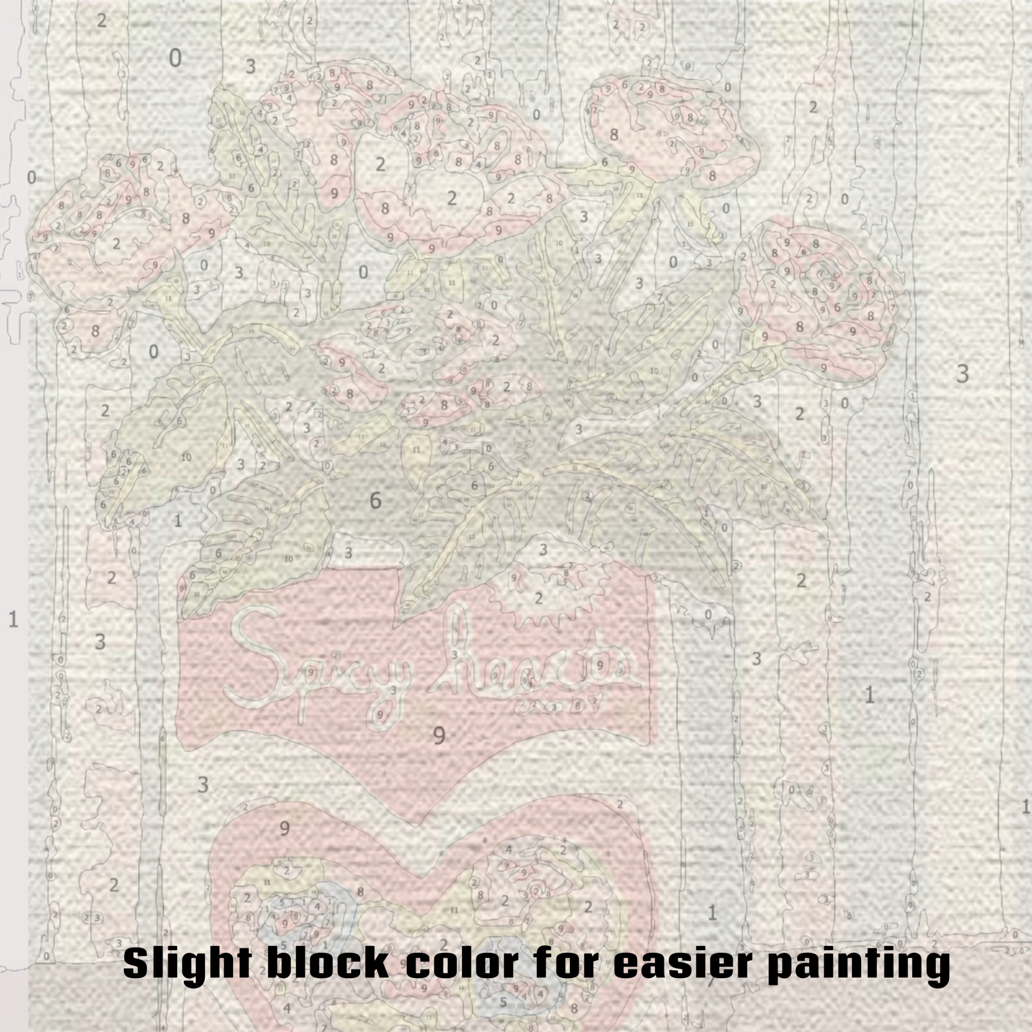 Spicy Hearts Bouquet - Paint by Numbers Kit