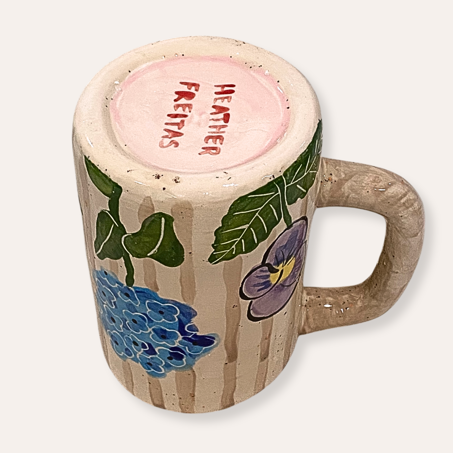 Botanicals Hand Painted 16oz Ceramic Coffee Mug