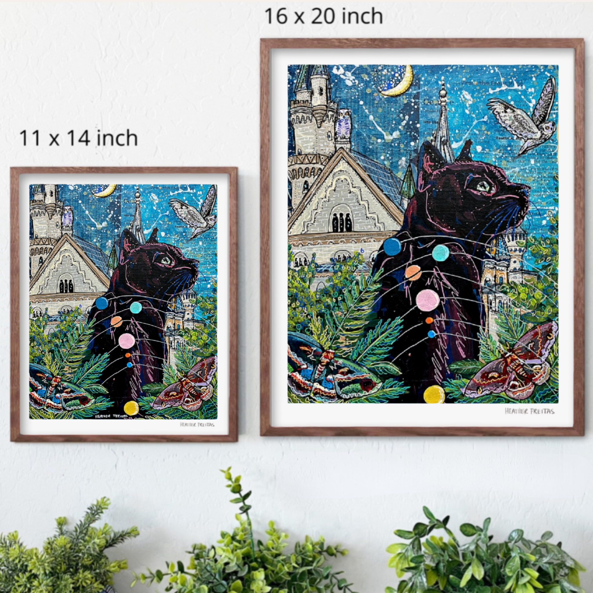 Jupiter Black Cat Hand Signed Fine Art Print