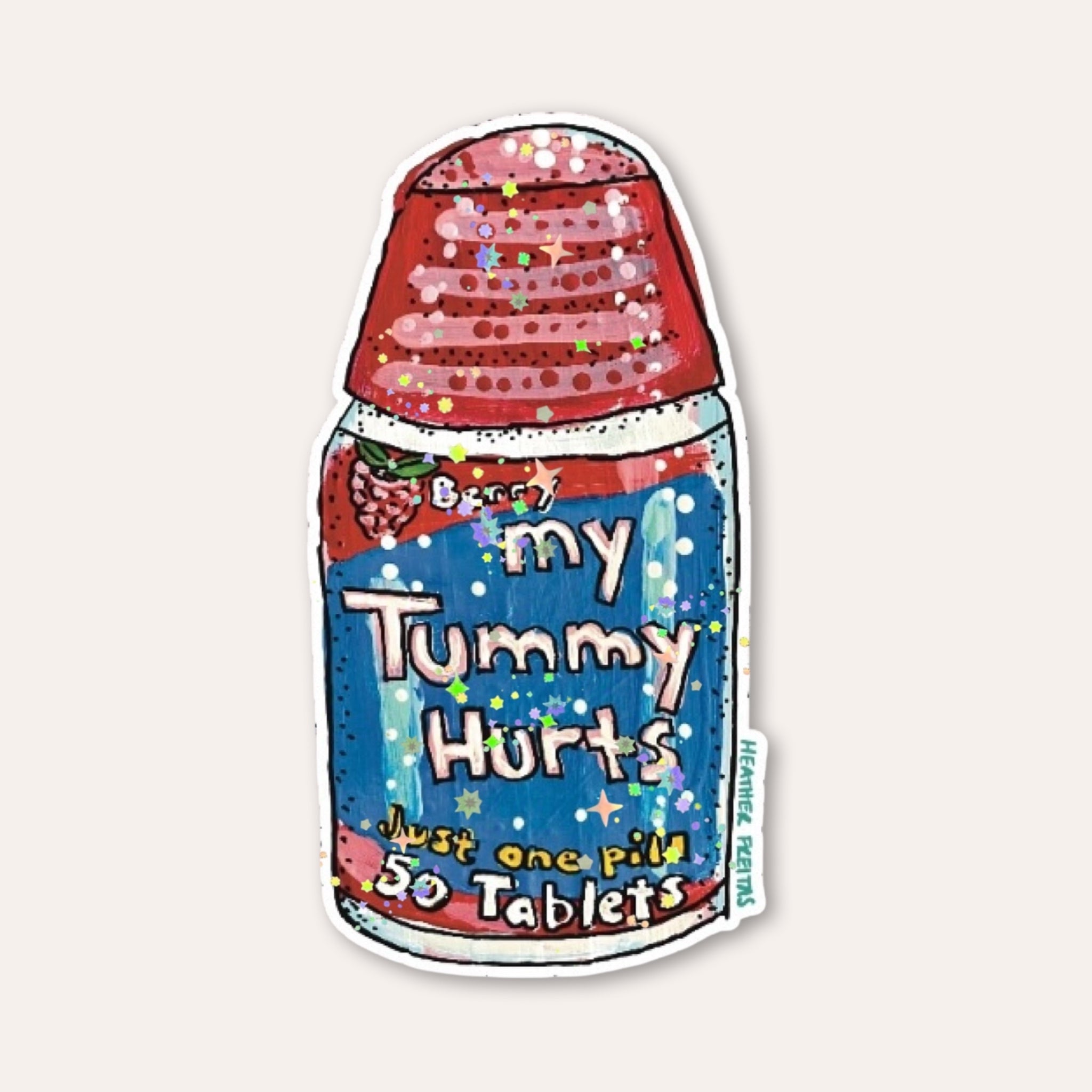 My Tummy Hurts Sticker