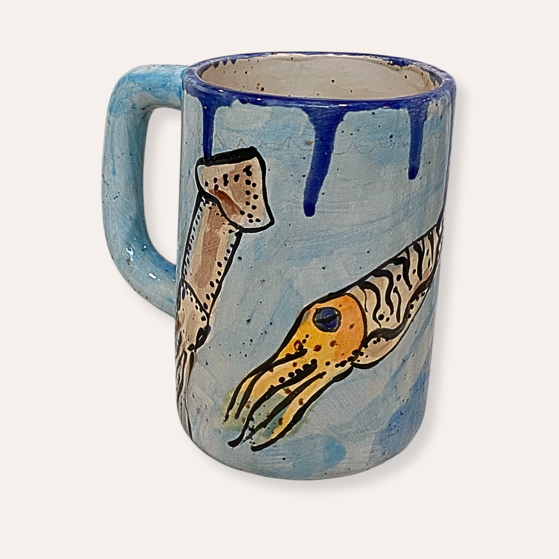 Deep Sea Hand Painted 16oz Ceramic Coffee Mug