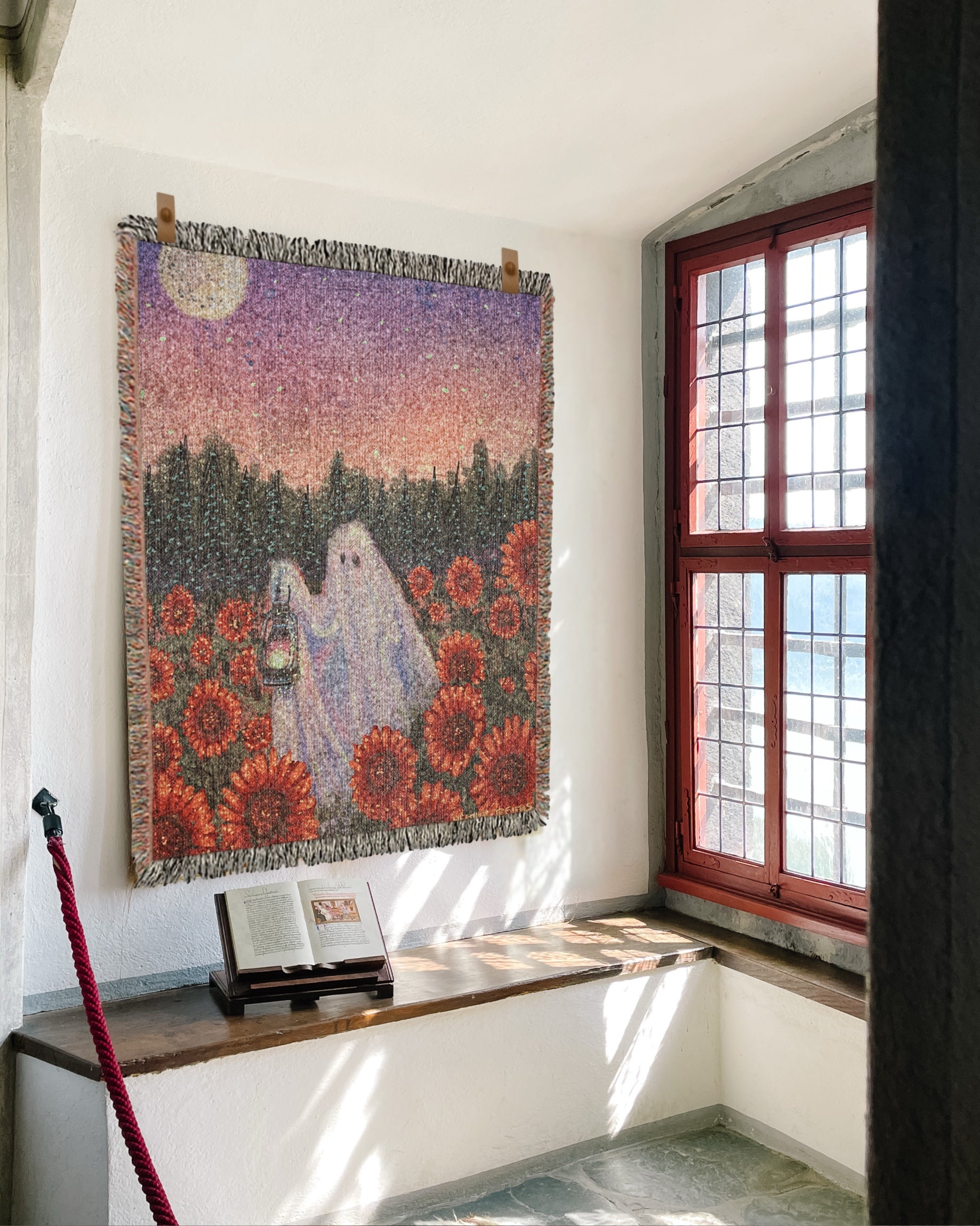 Sunflower Ghost Woven Blanket