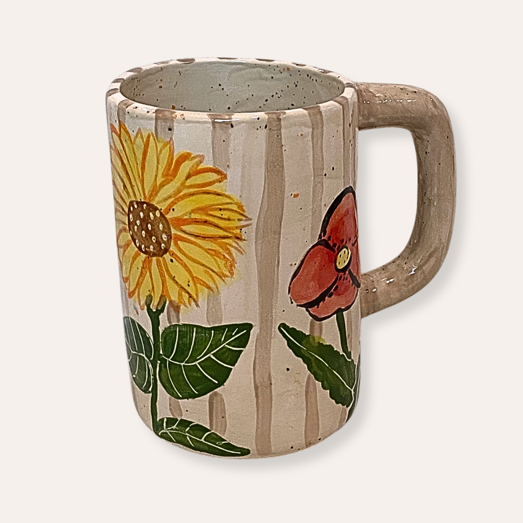 Botanicals Hand Painted 16oz Ceramic Coffee Mug