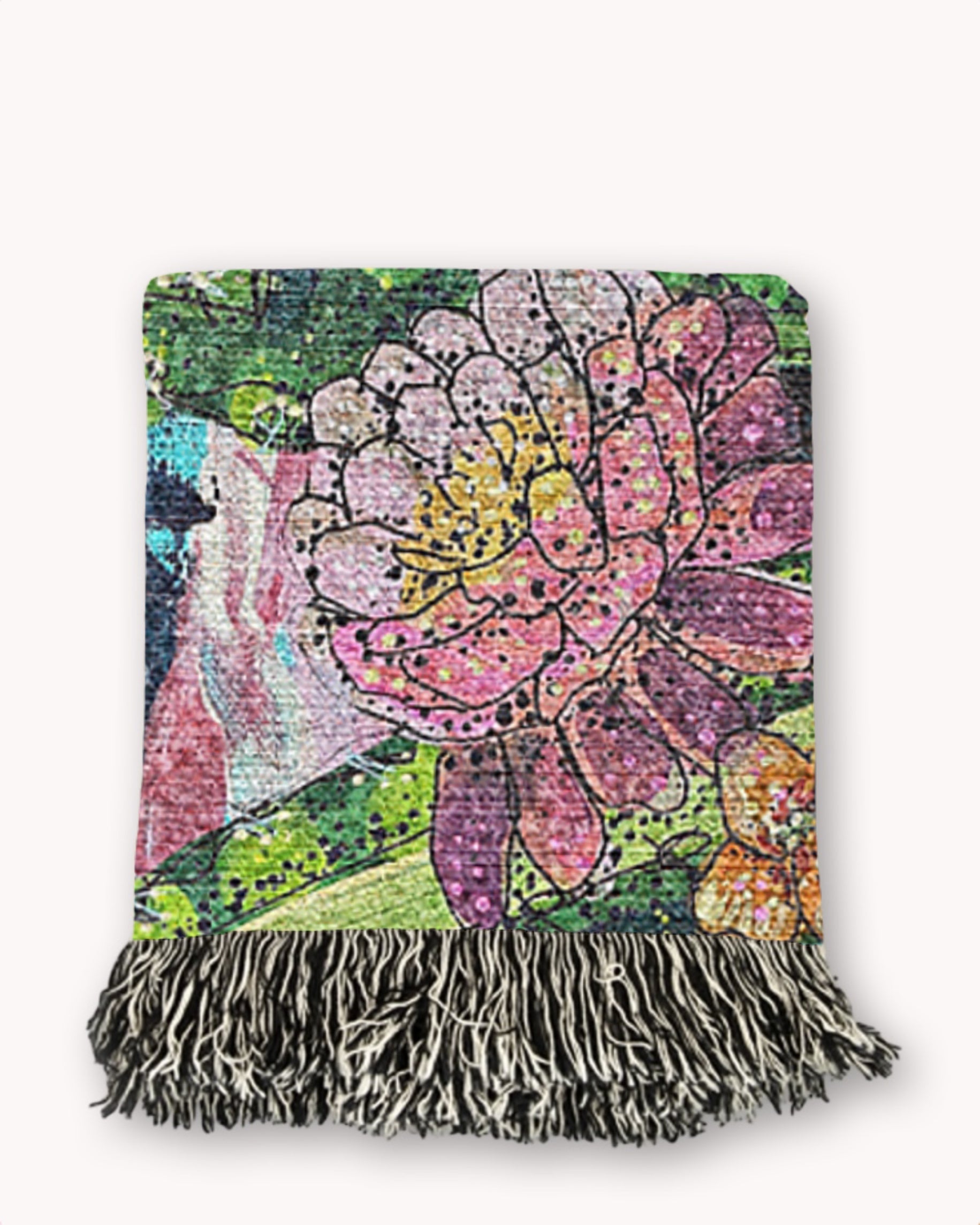 Twilight Desert Pollinators Woven Blanket