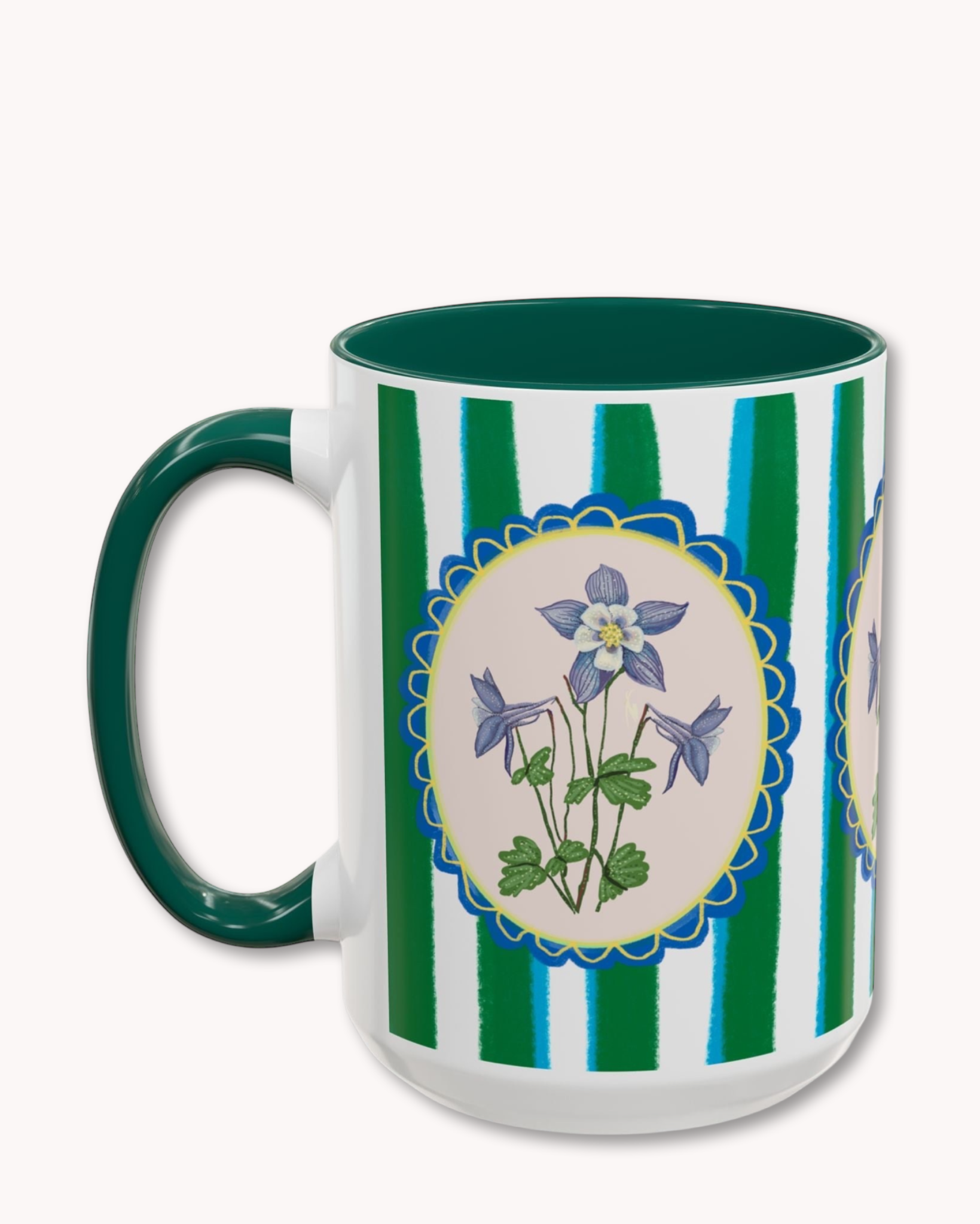Blue Columbine Coffee Mug 15oz