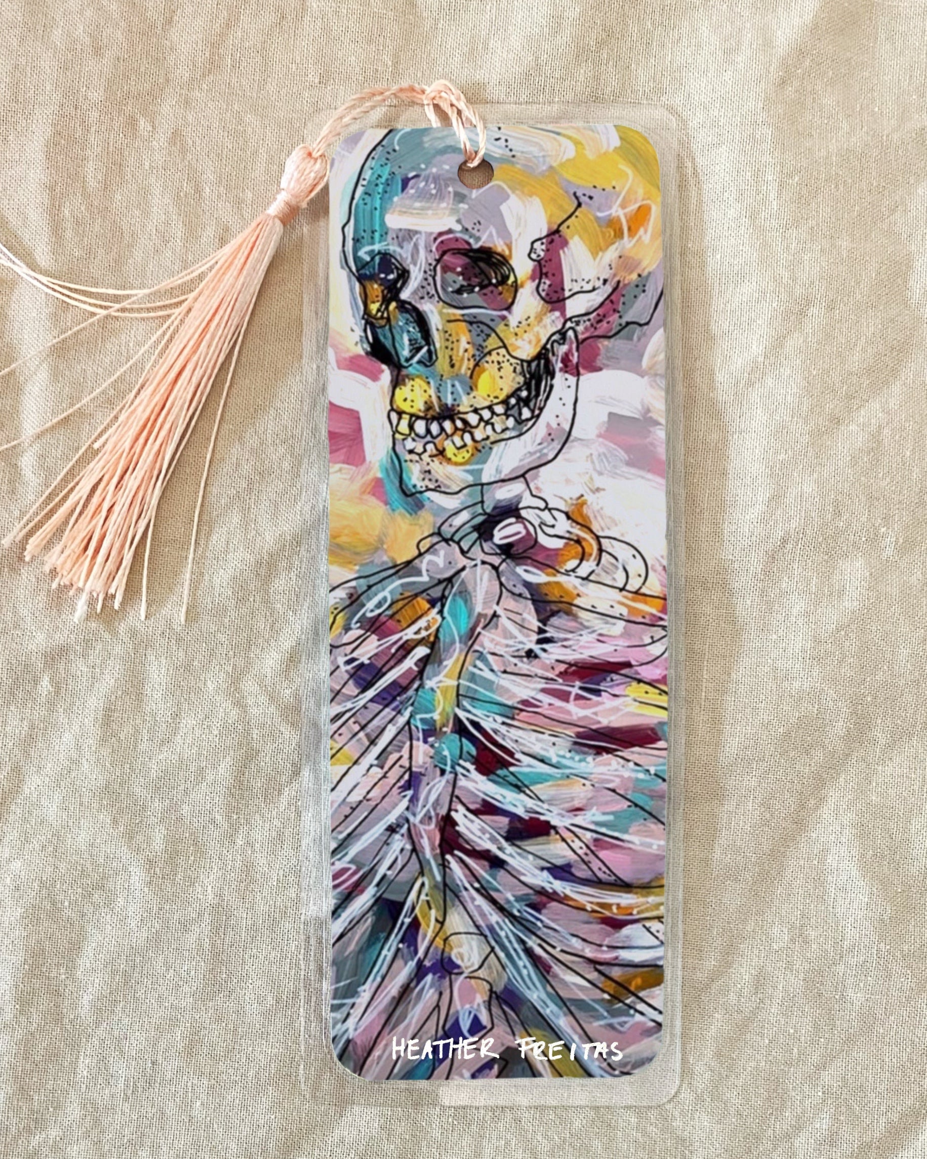 Pastel Skeleton Bookmark