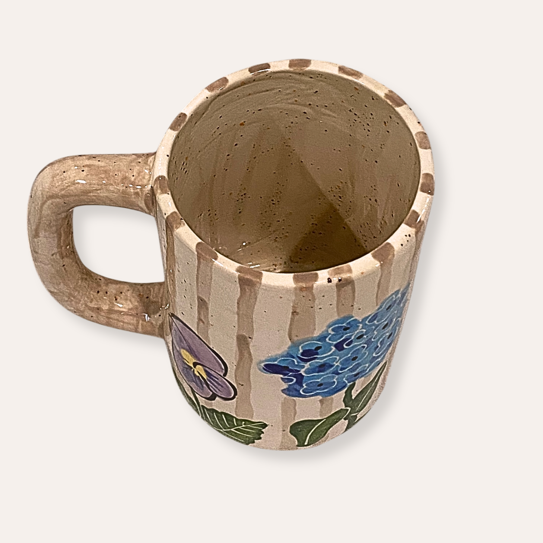 Botanicals Hand Painted 16oz Ceramic Coffee Mug