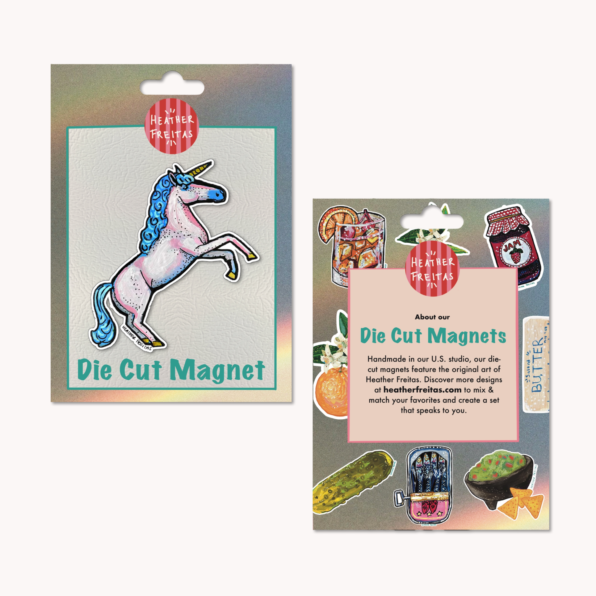 Pink Unicorn Magnet ( Die-Cut )