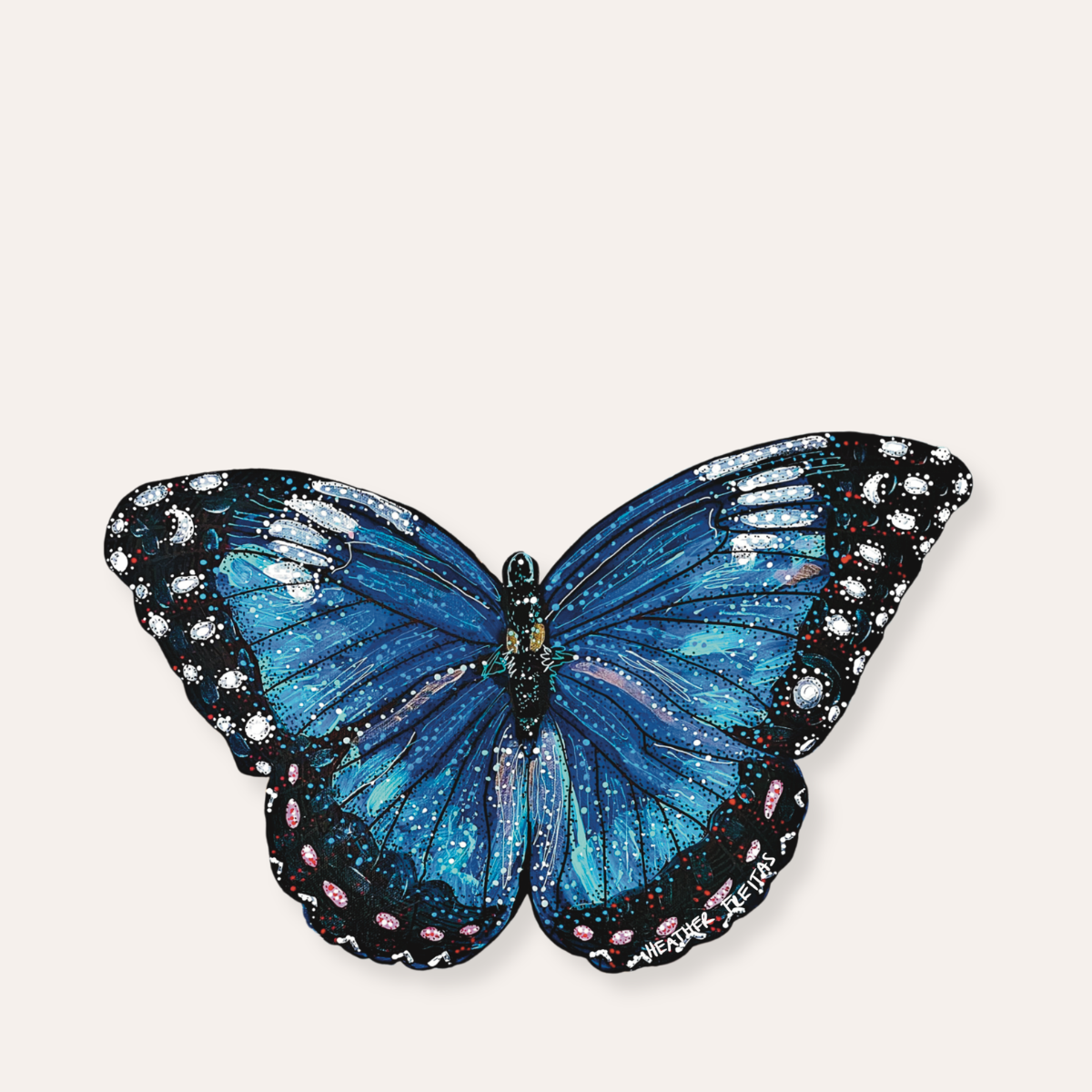 Blue Butterfly Sticker