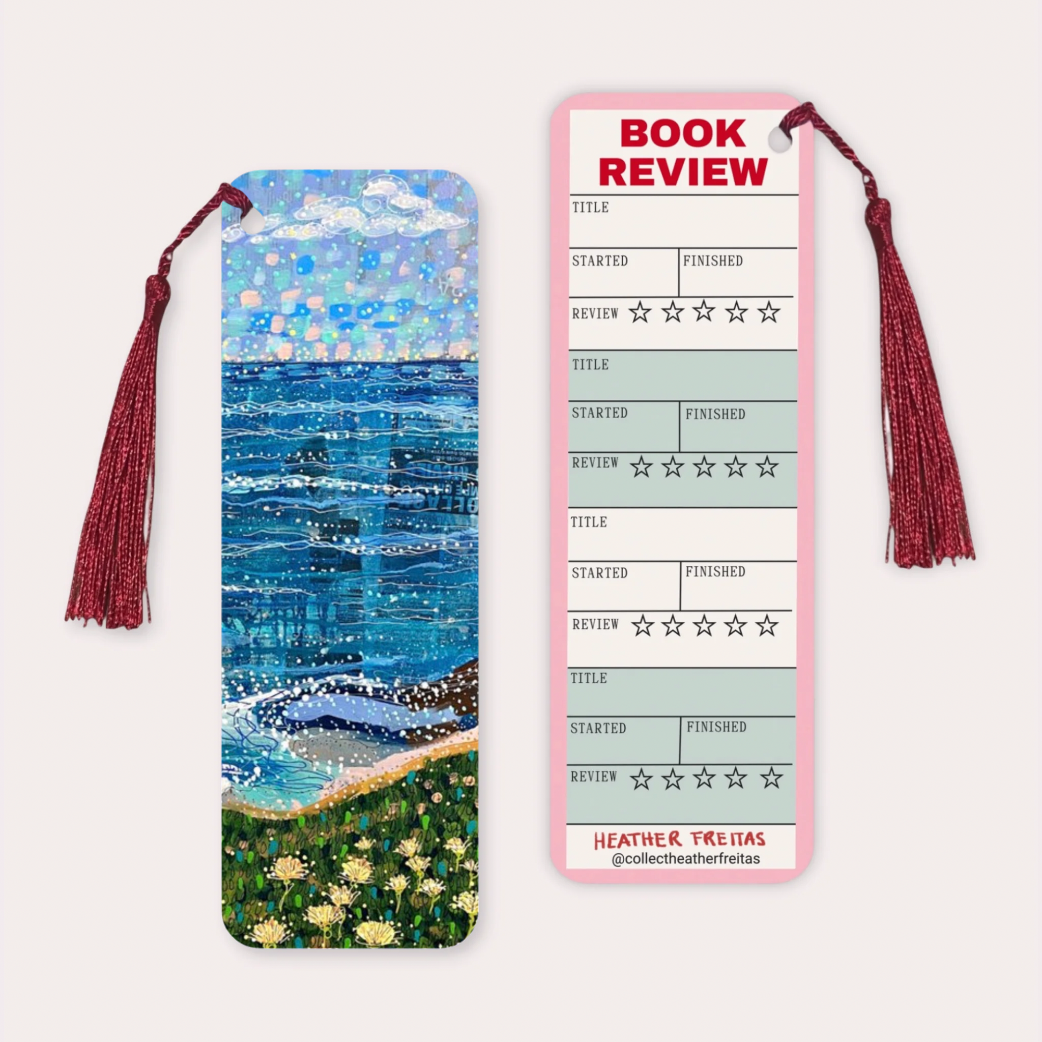 Coastal Breeze Soft Touch Premium Bookmark