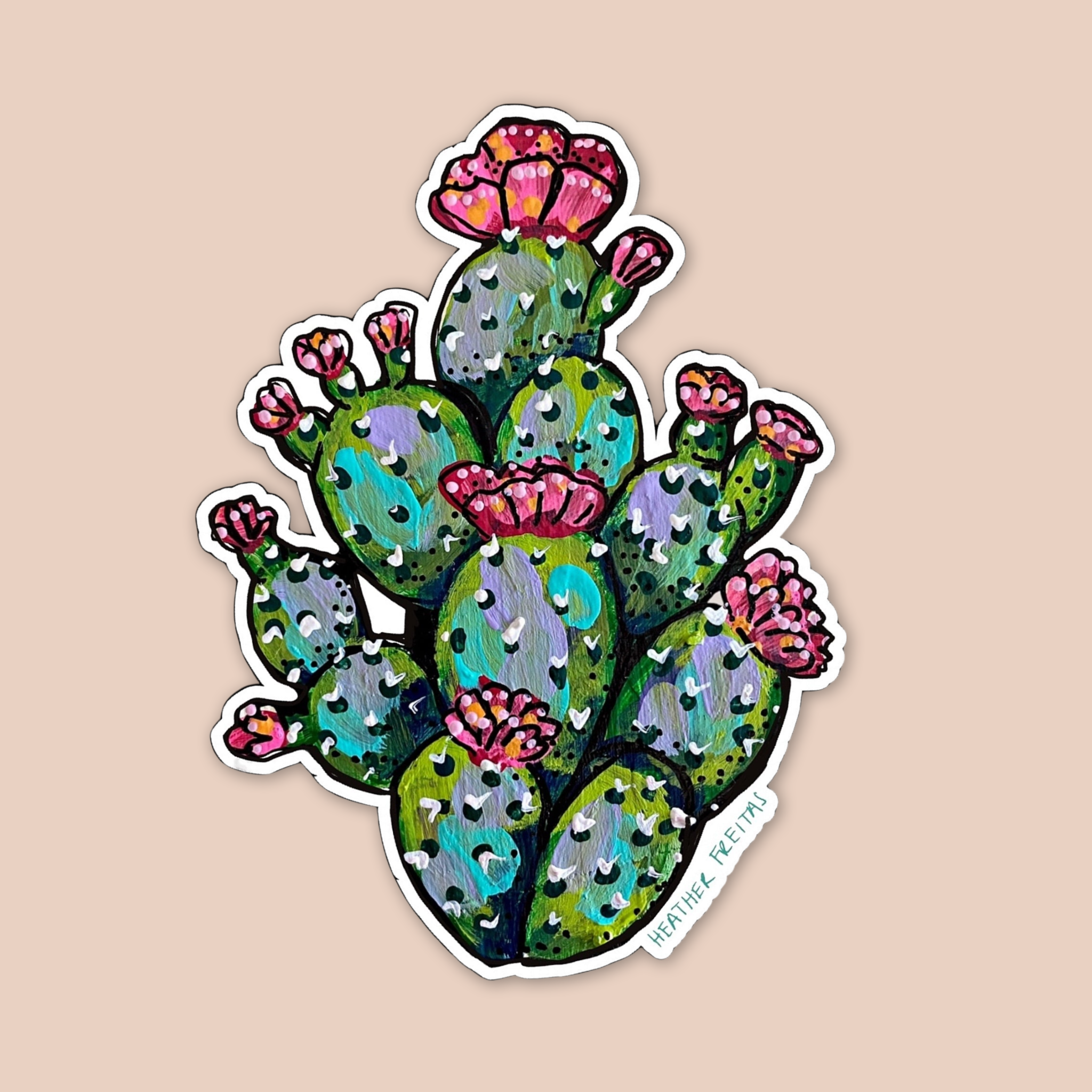 Prickly Pear Cactus Sticker