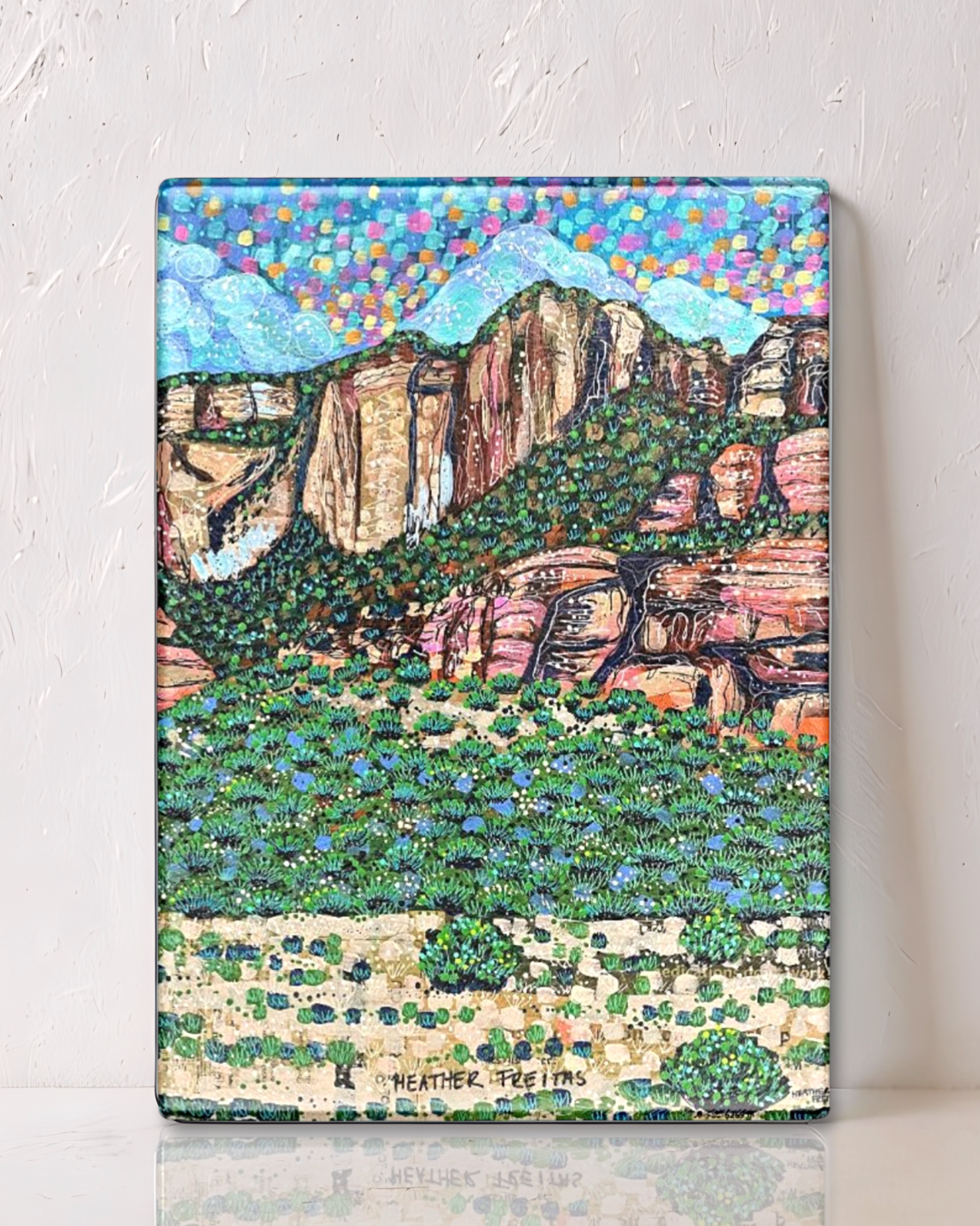 Evergreen Sandstone Glass Cutting Board Trivet
