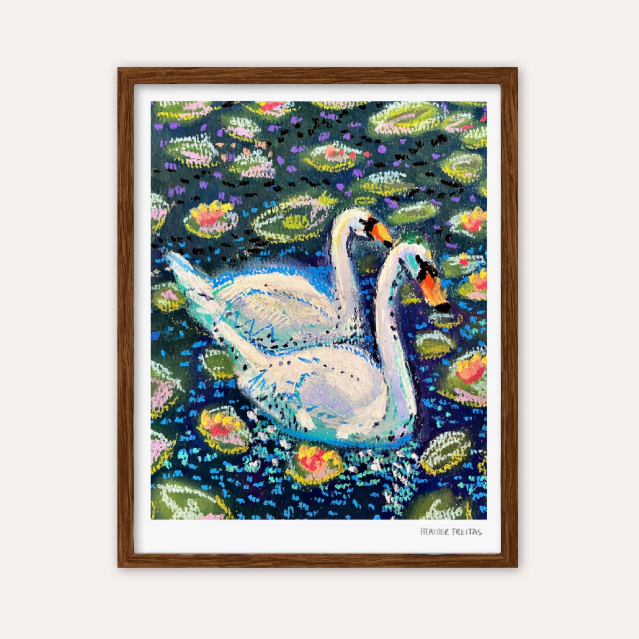 Two Swans Fine Art Print