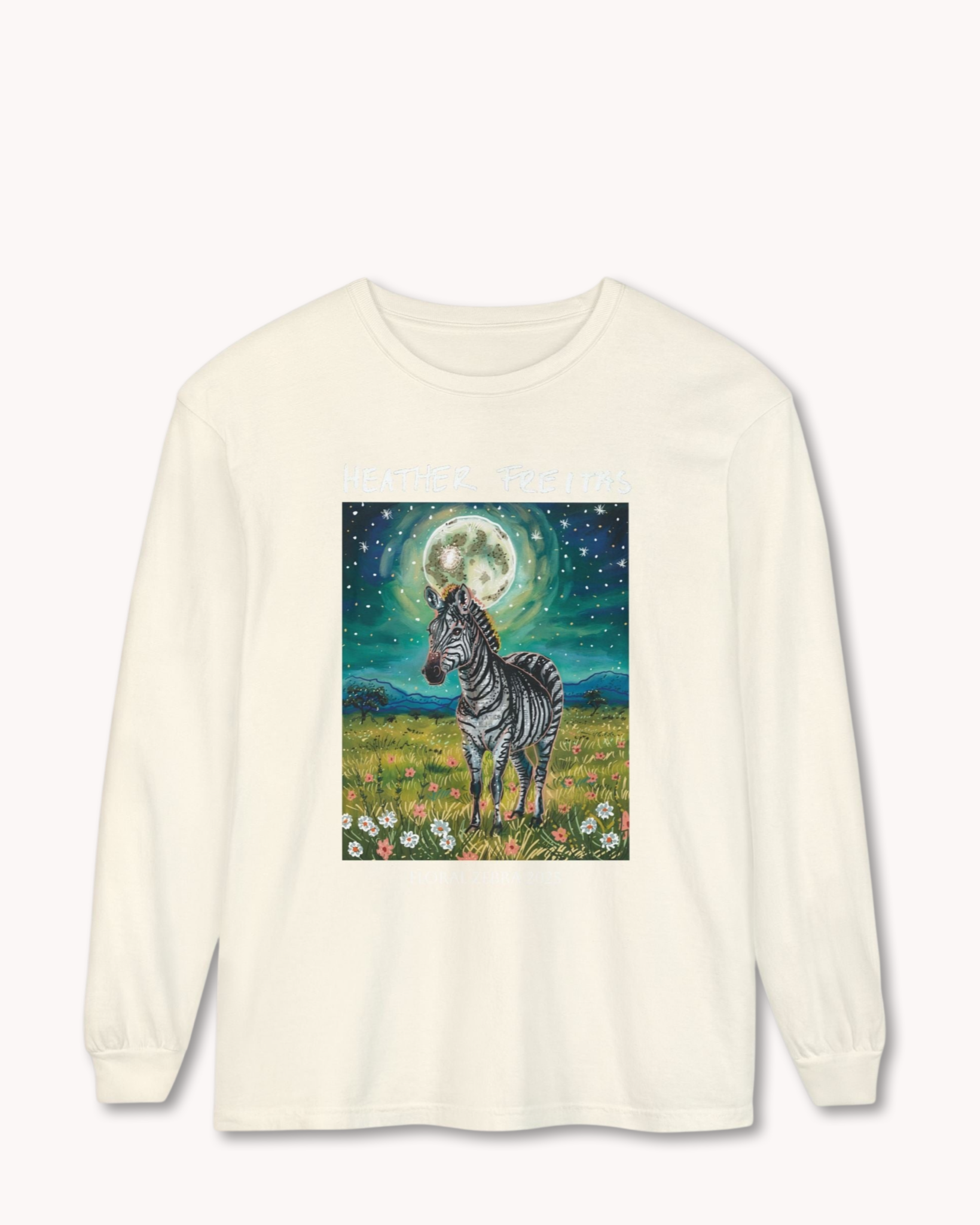 Floral Zebra Long Sleeve T-Shirt