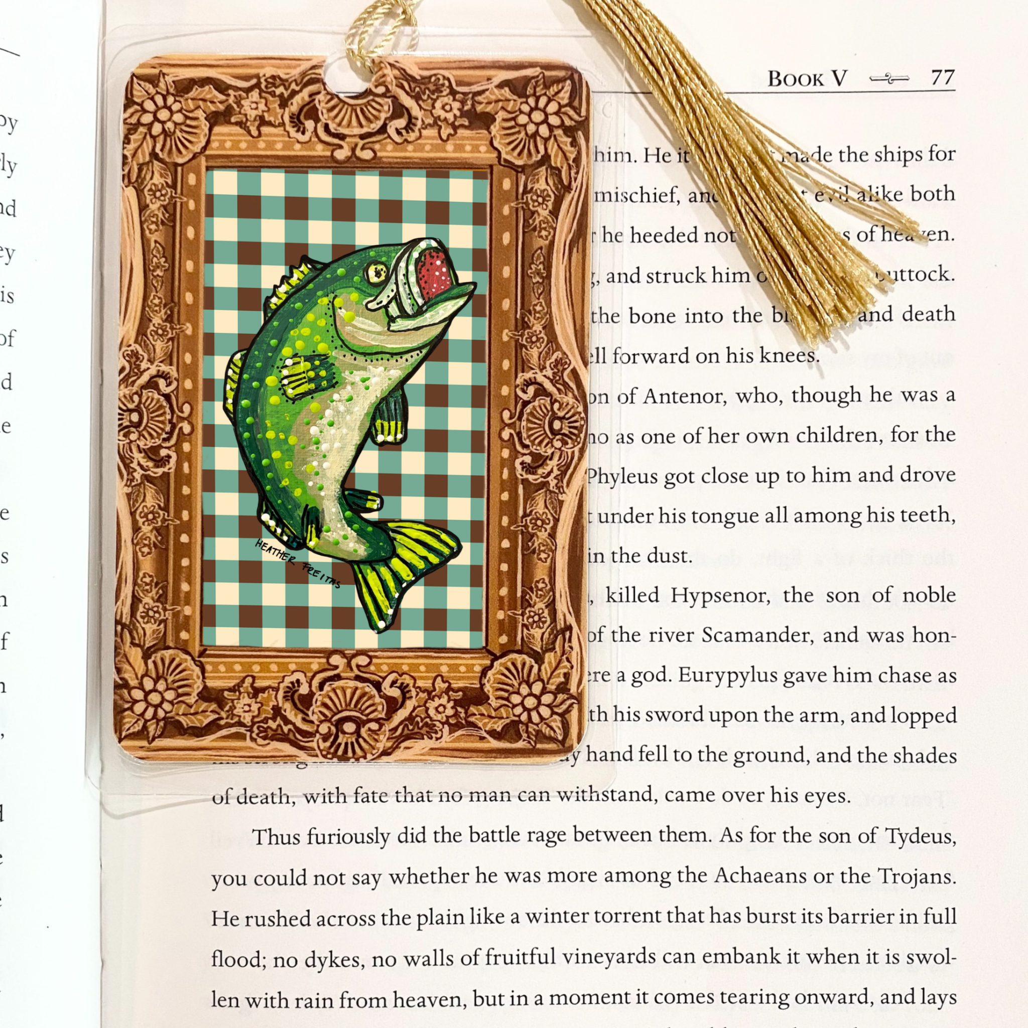 Bass Fine Art Painting Bookmark
