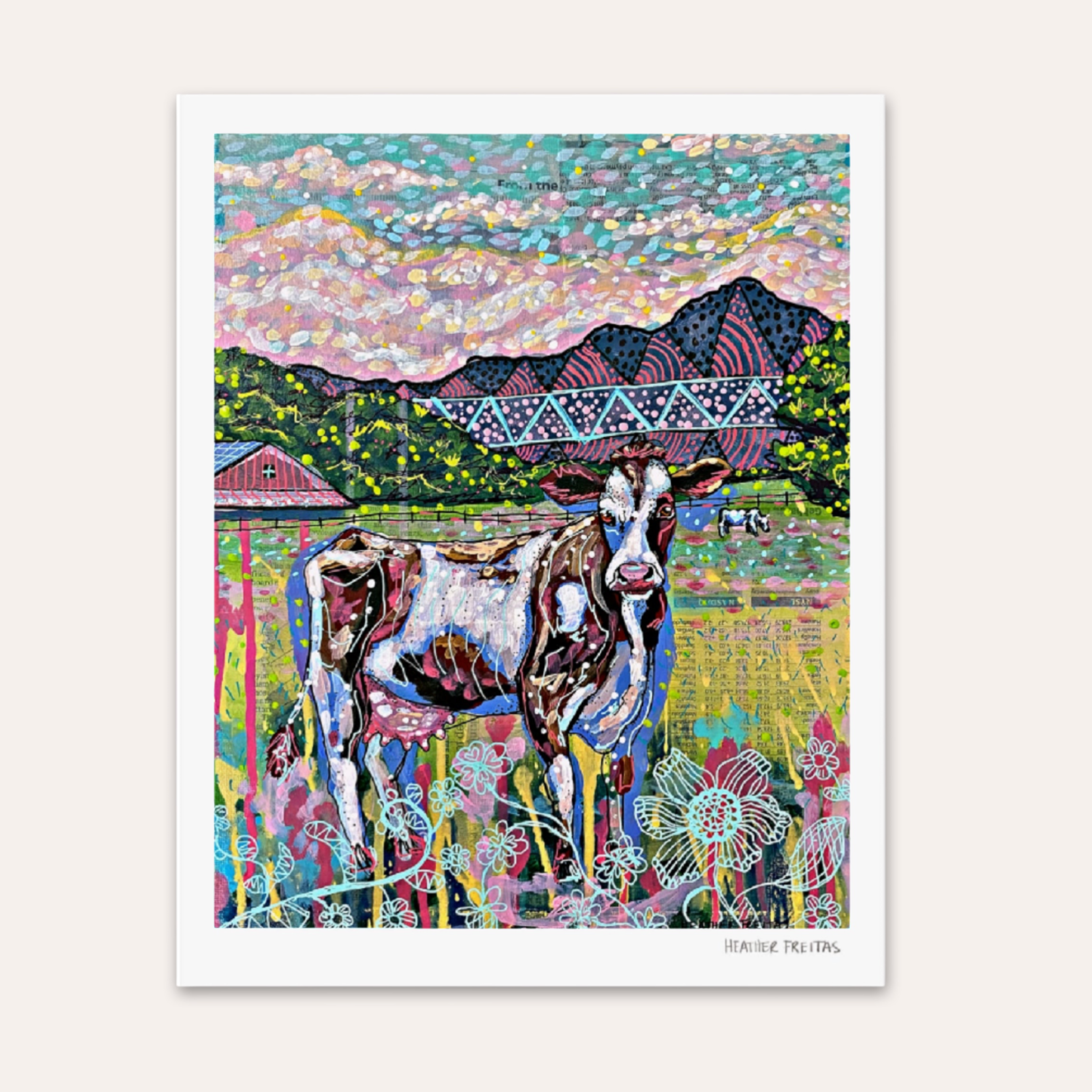 Cows On The Farm Fine Art Print