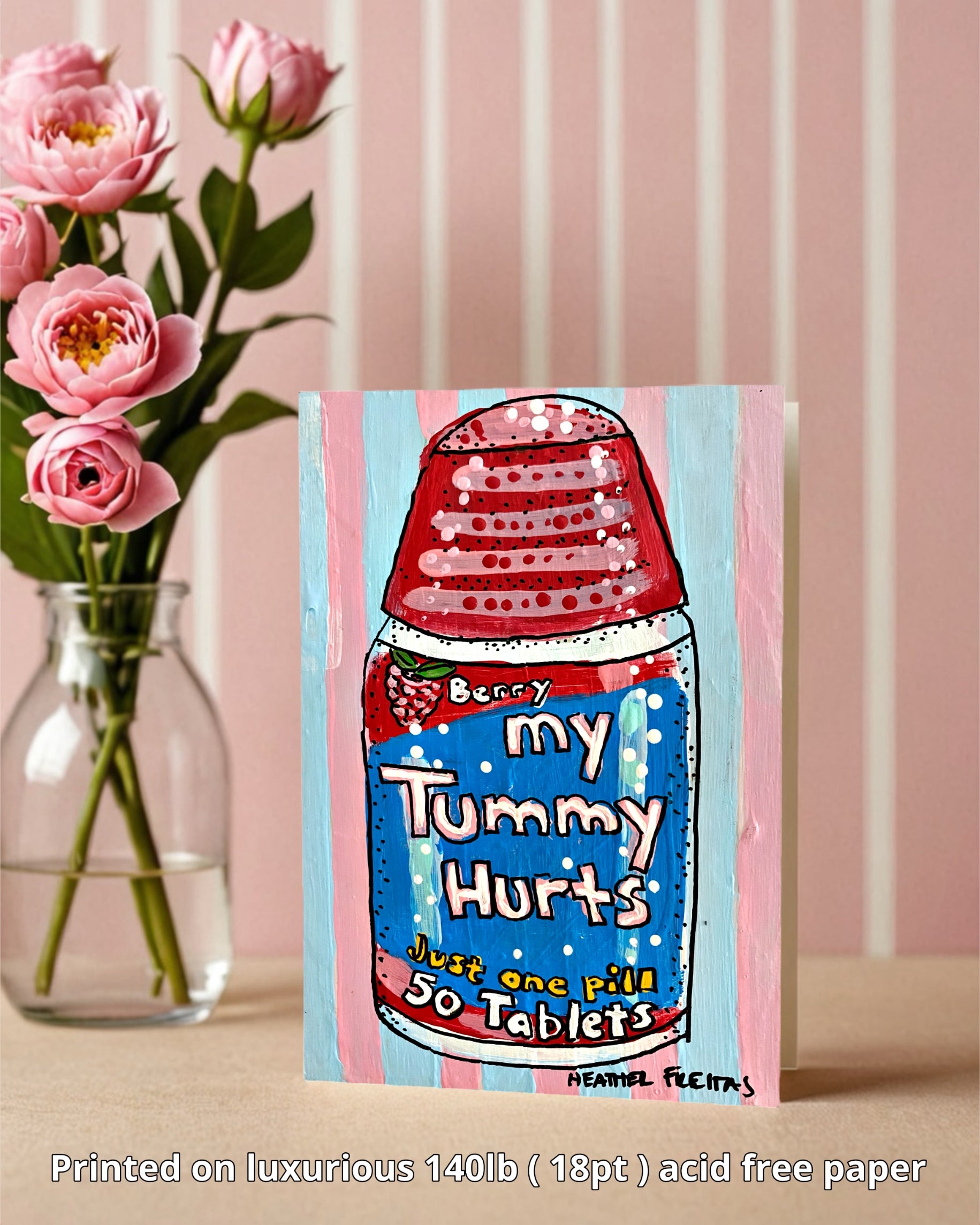 My Tummy Hurts - Greeting Card / Fine Art Print