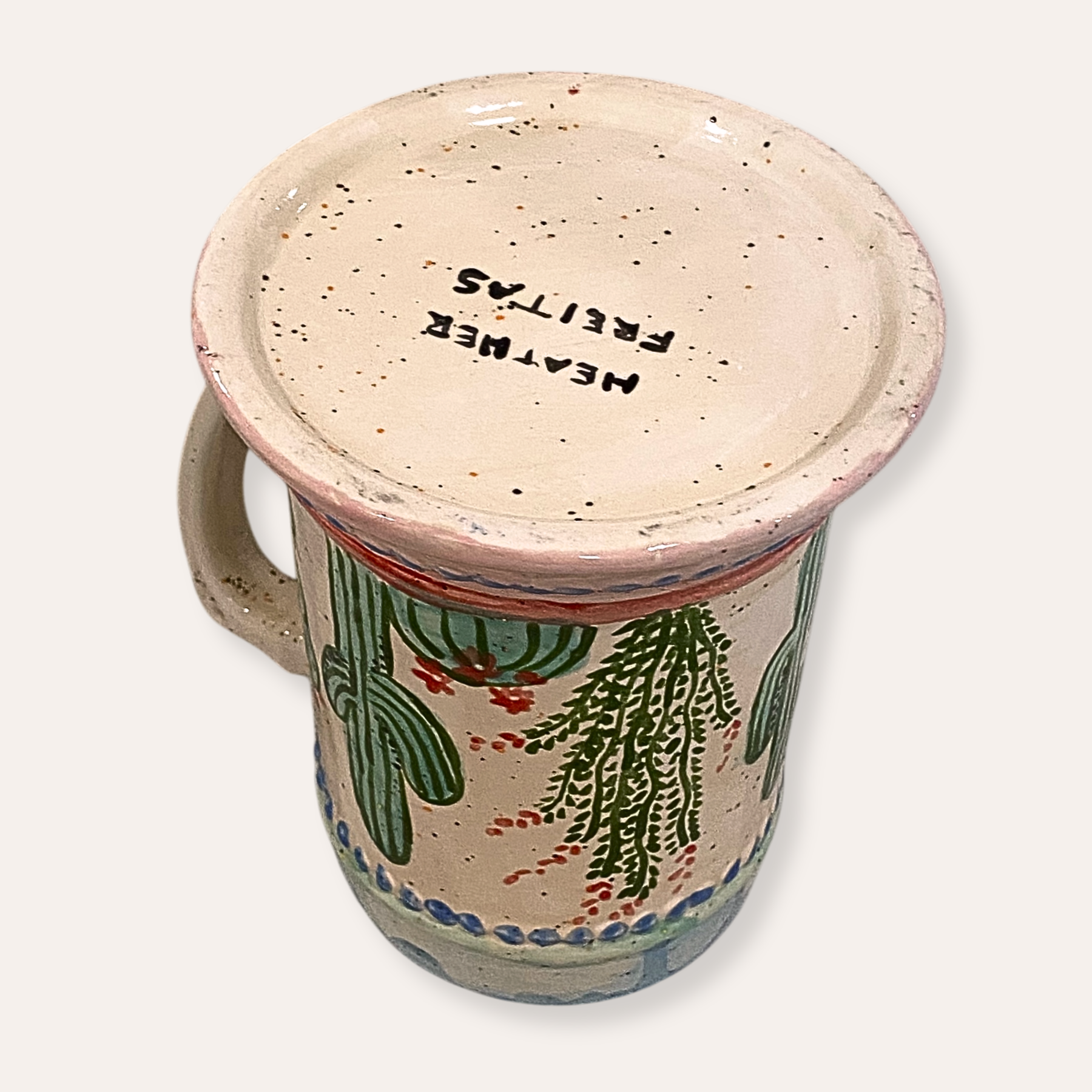 Sonoran Desert Hand Painted Ceramic Beer Stein