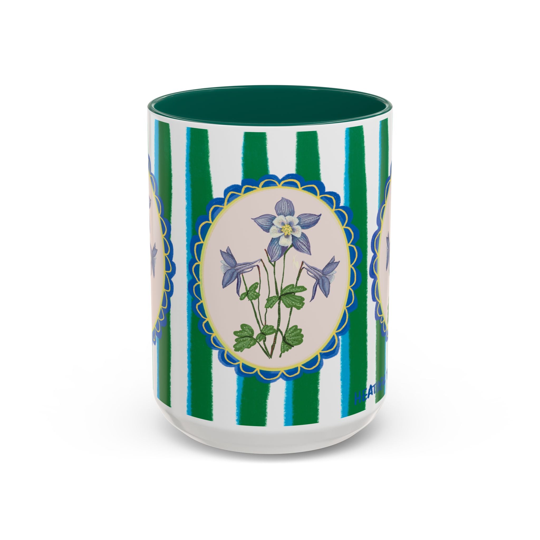 Blue Columbine Coffee Mug 15oz