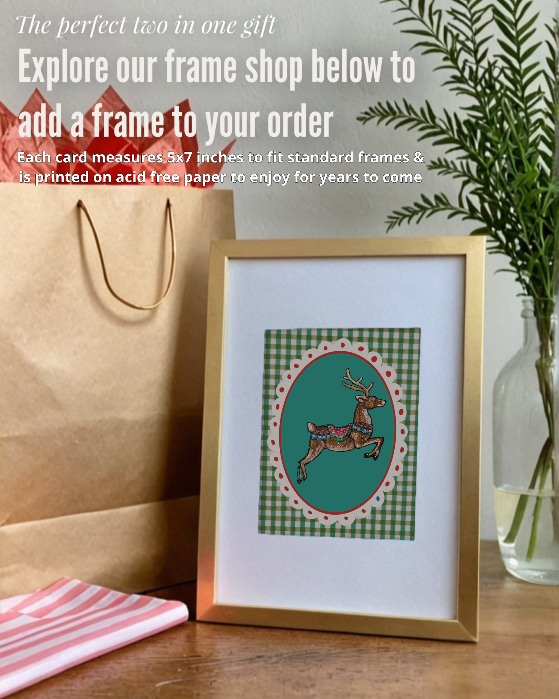 Reindeer - Greeting Card / Fine Art Print