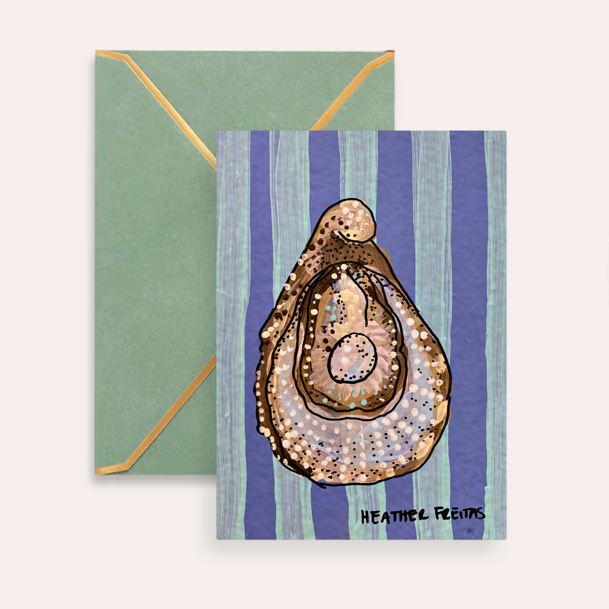 Oysters Fine Art Greeting Card