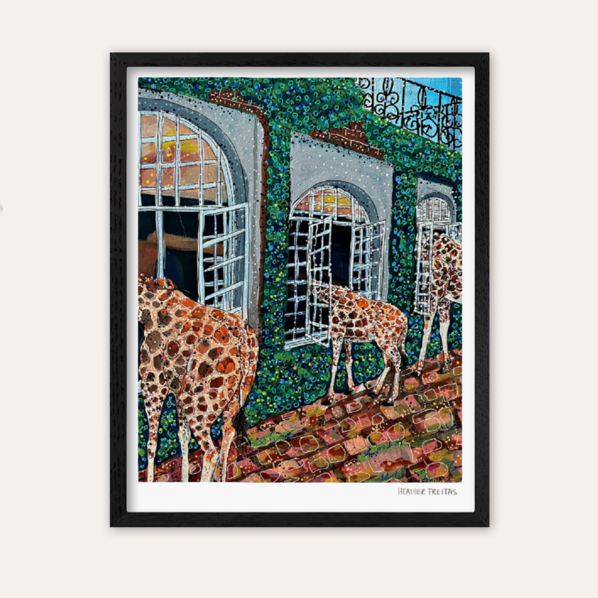 Fine Dinging Giraffe Fine Art Print