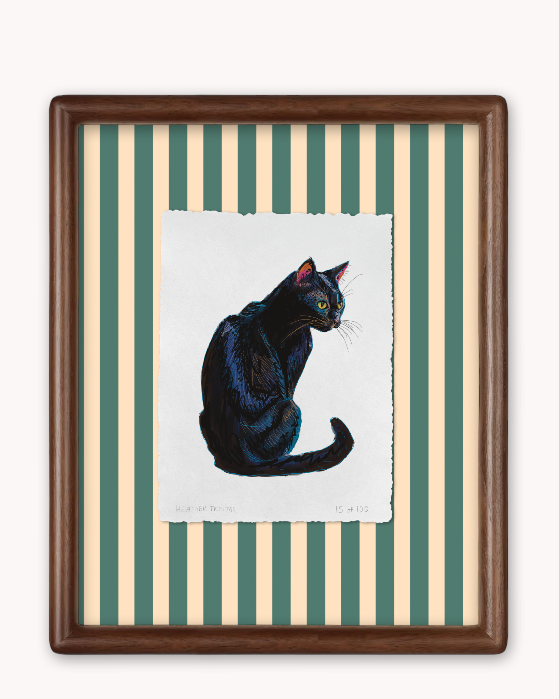Black Cat Limited Edition Framed Print