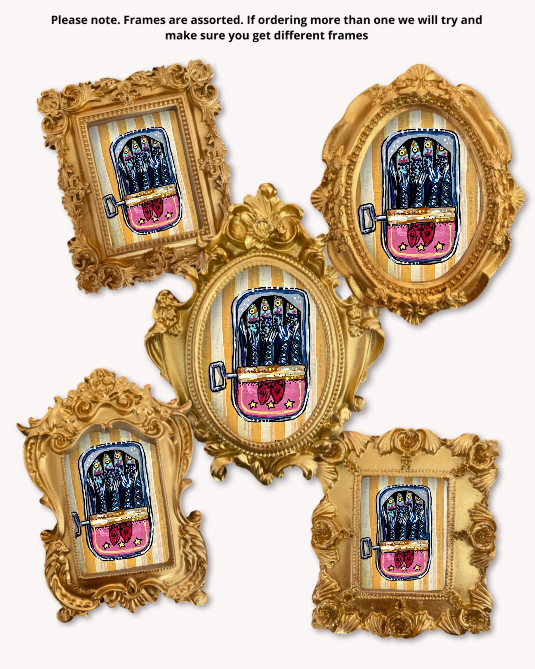 Sardines - Mini framed print
