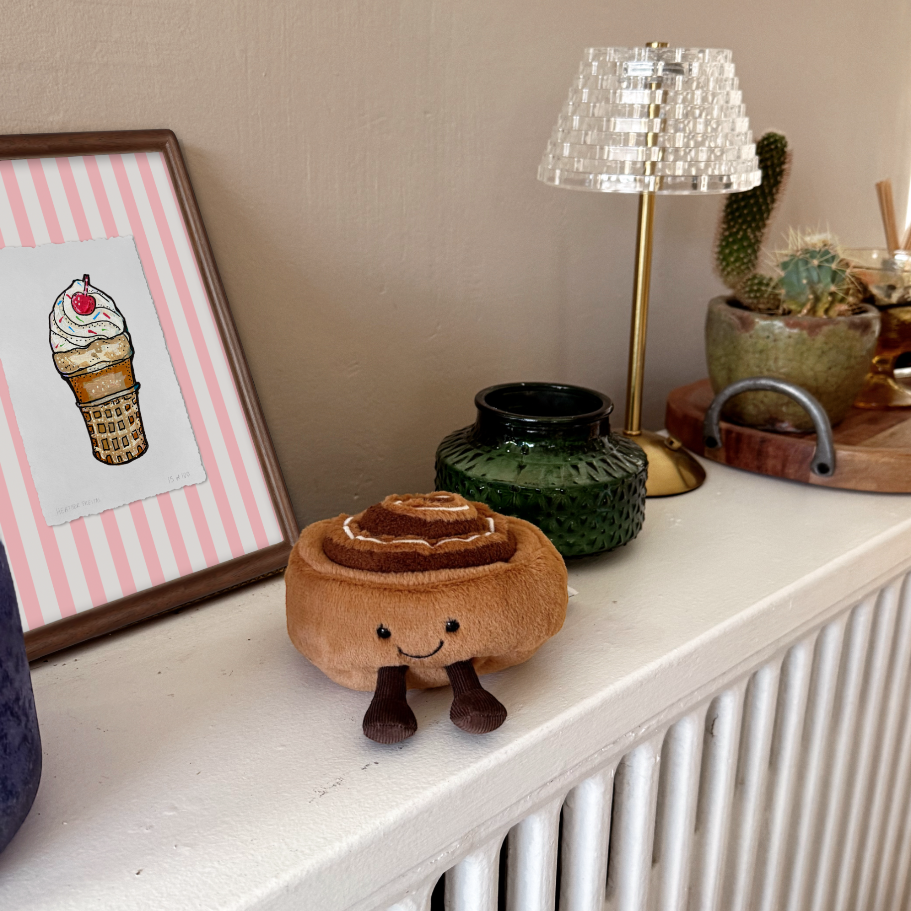 Vanilla Ice cream Cone Limited Edition Framed Print