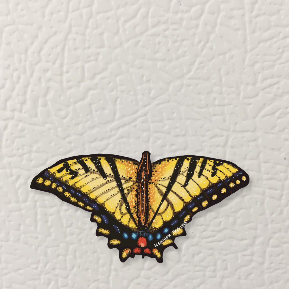Yellow Swallowtail Butterfly Magnet ( Die-Cut )