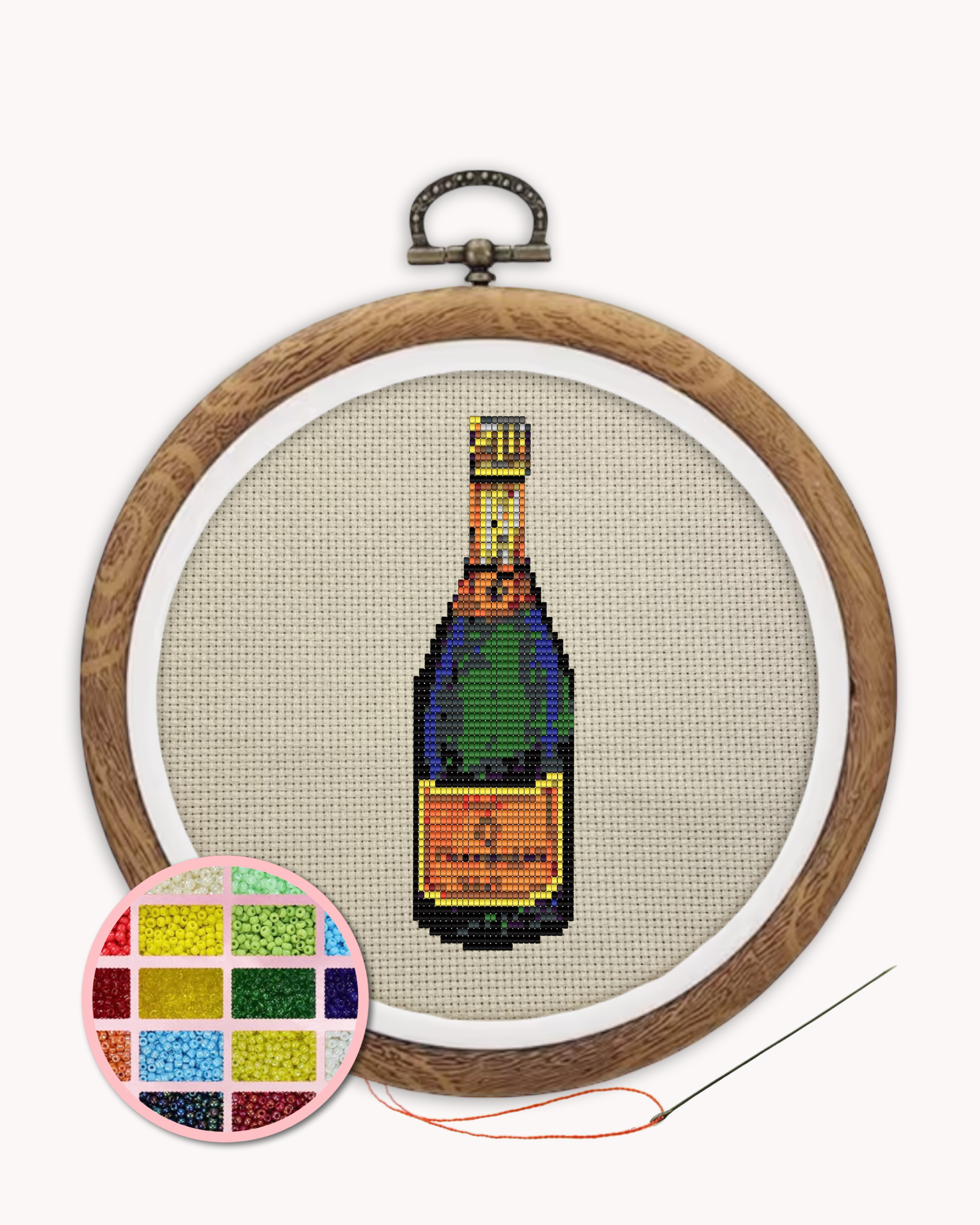 Champagne Beaded Art Kit ( L 5 inch )