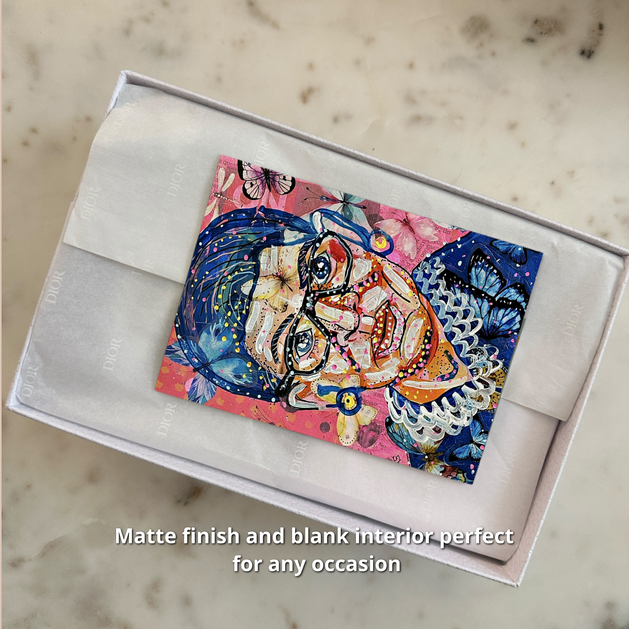 RBG Butterfly Fine Art Greeting Card