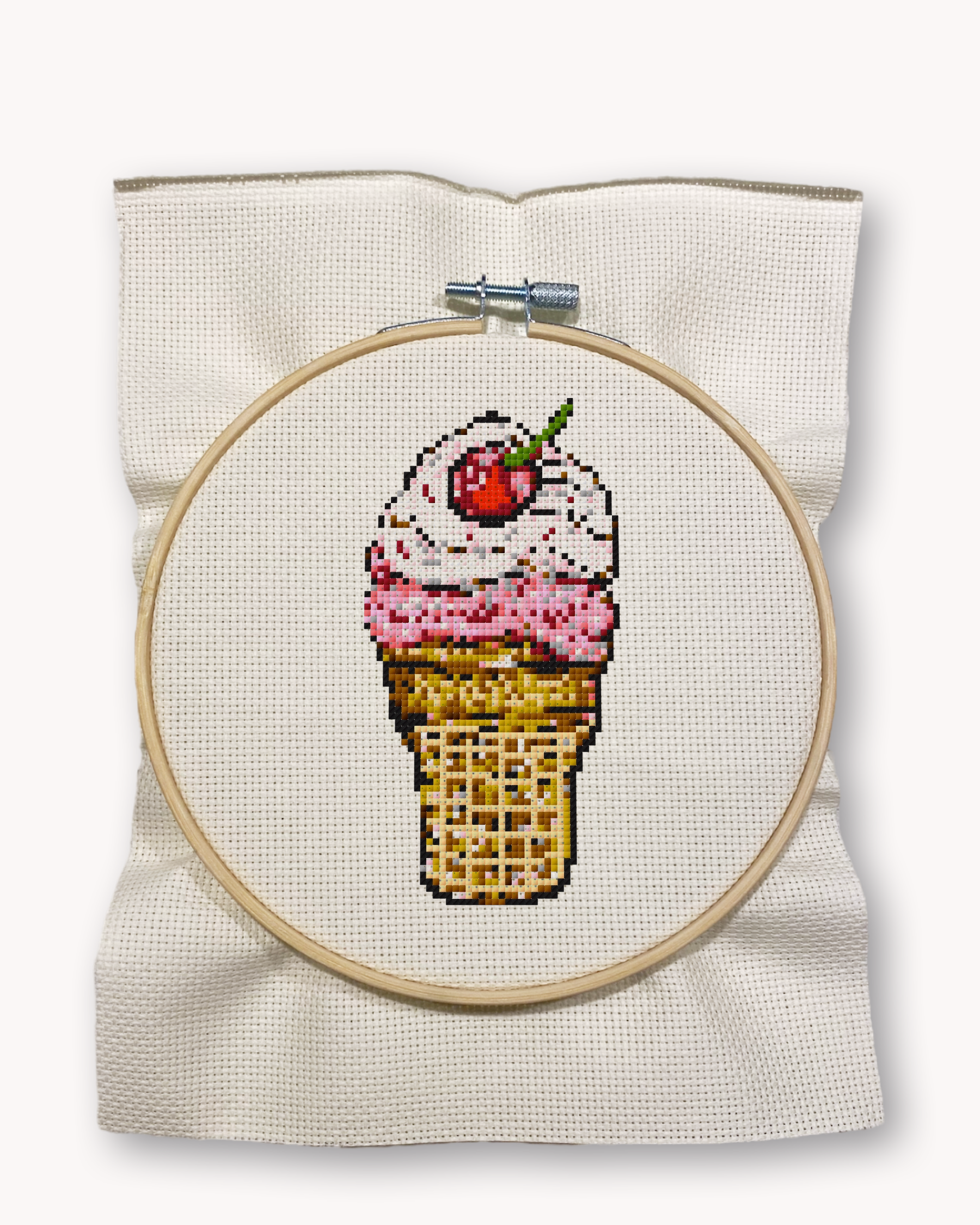 Strawberry Cone Cross Stitch Kit ( LG 5 inch )