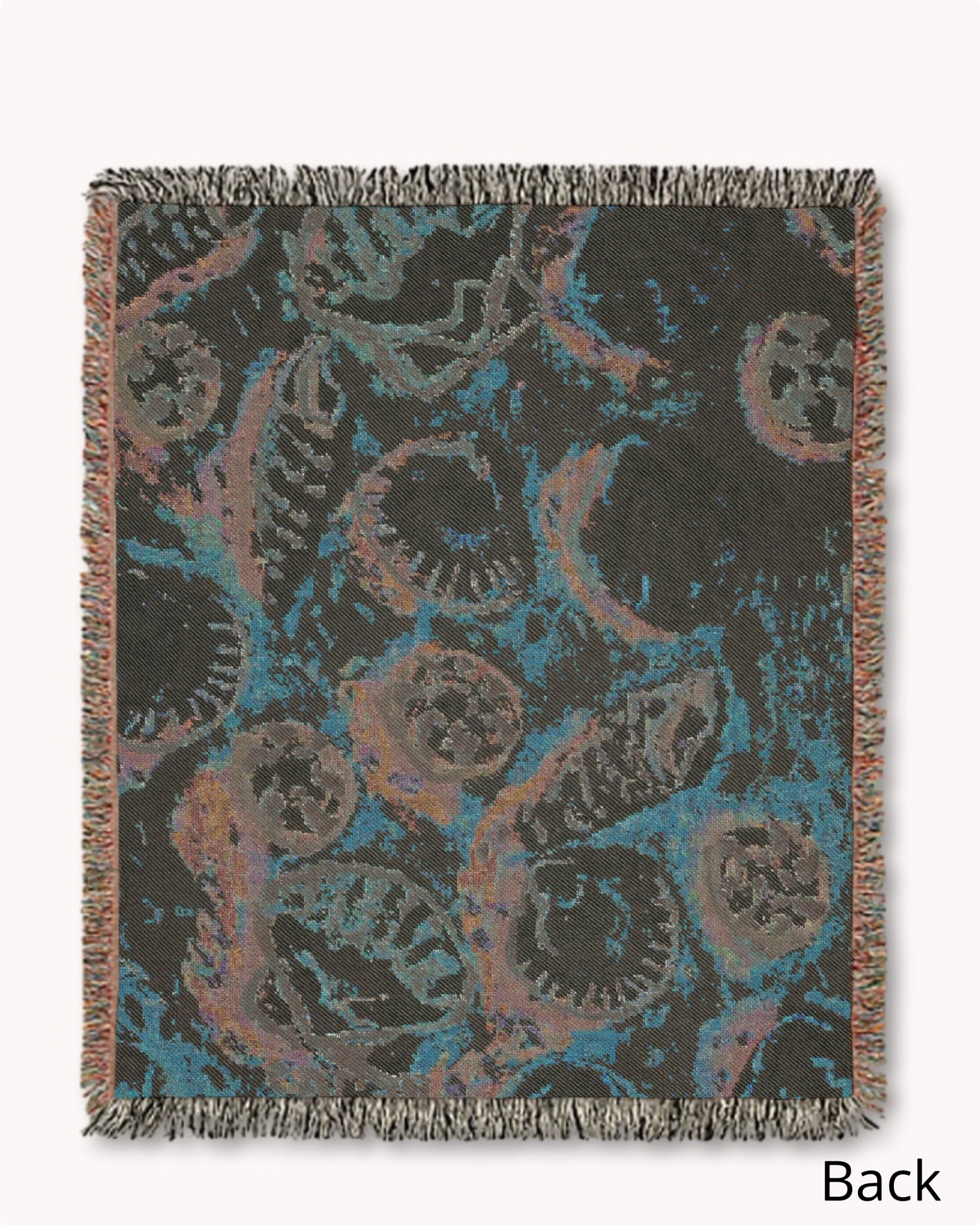 Pink Shells Woven Blanket