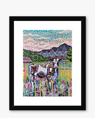 Cows On The Farm Framed & Mounted Print