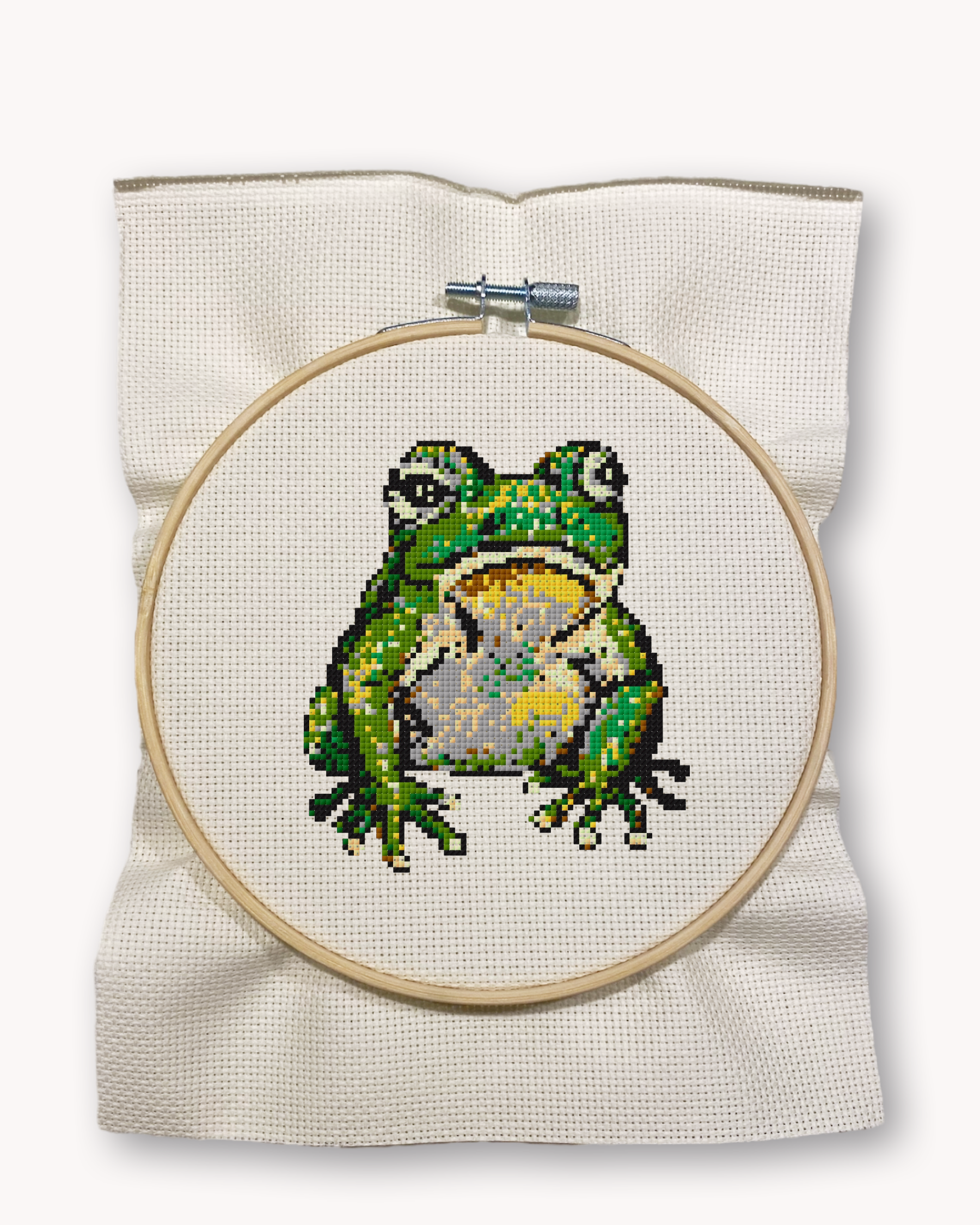 Frog Cross Stitch Kit ( LG 5 inch )